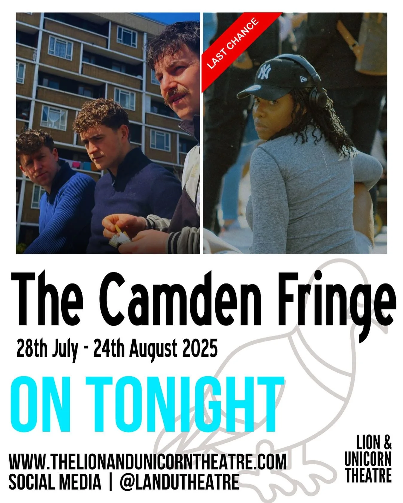 TONIGHT: you can catch the following performances @landutheatre as part of this years massive (and very eclectic) @thecamdenfringe
Join us tonight for brand new writing and great new performances from:
7.00 | Mercutio from @sinkorswimtheatrecompa