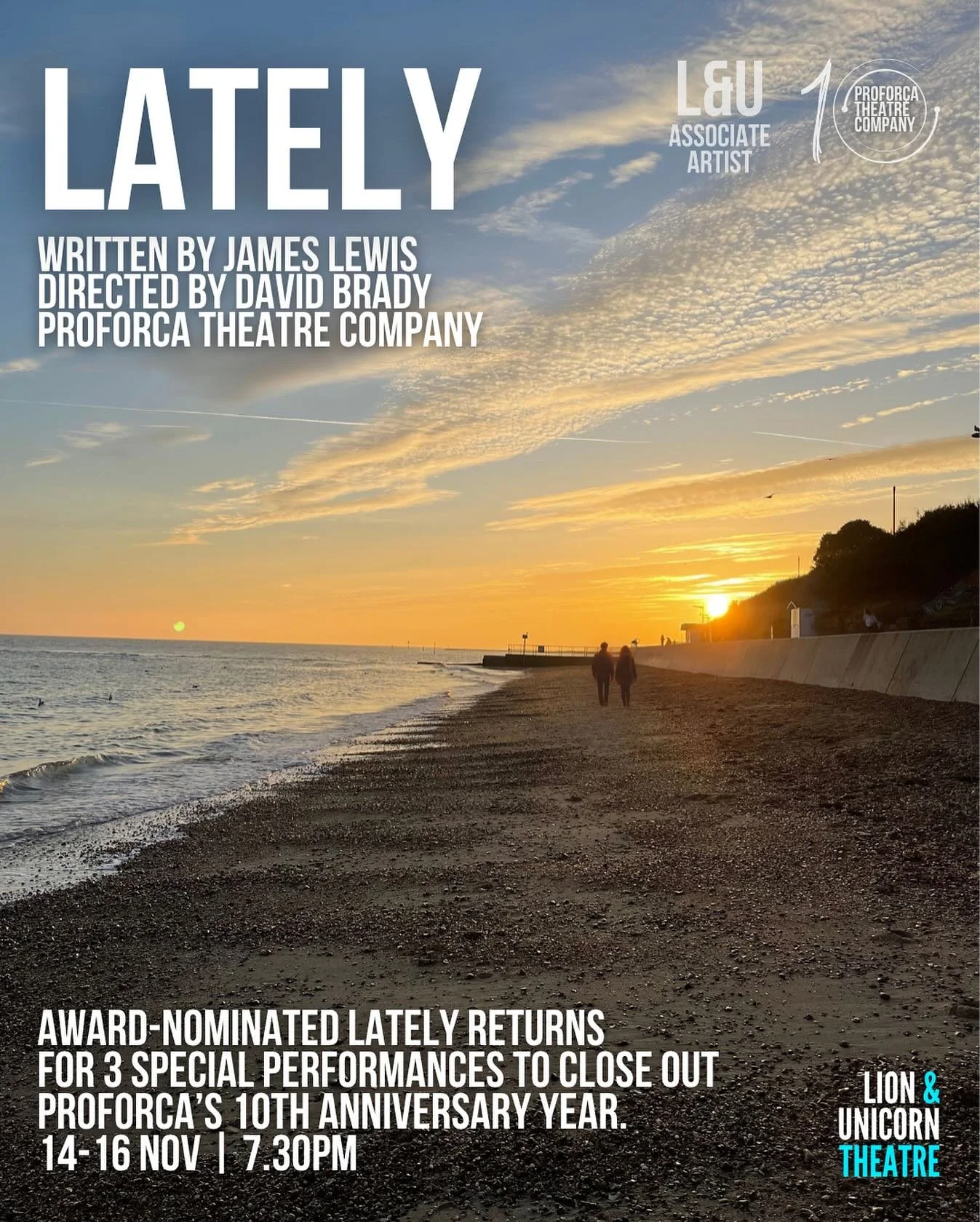 ✨ OPENS TONIGHT ✨

@proforcatheatre close out their 10th Anniversary Season with the return of the Offie-Nominated production of LATELY by James Lewis, directed by @davidbrady83. An intimate, emotional story about the places we can never escape from,
