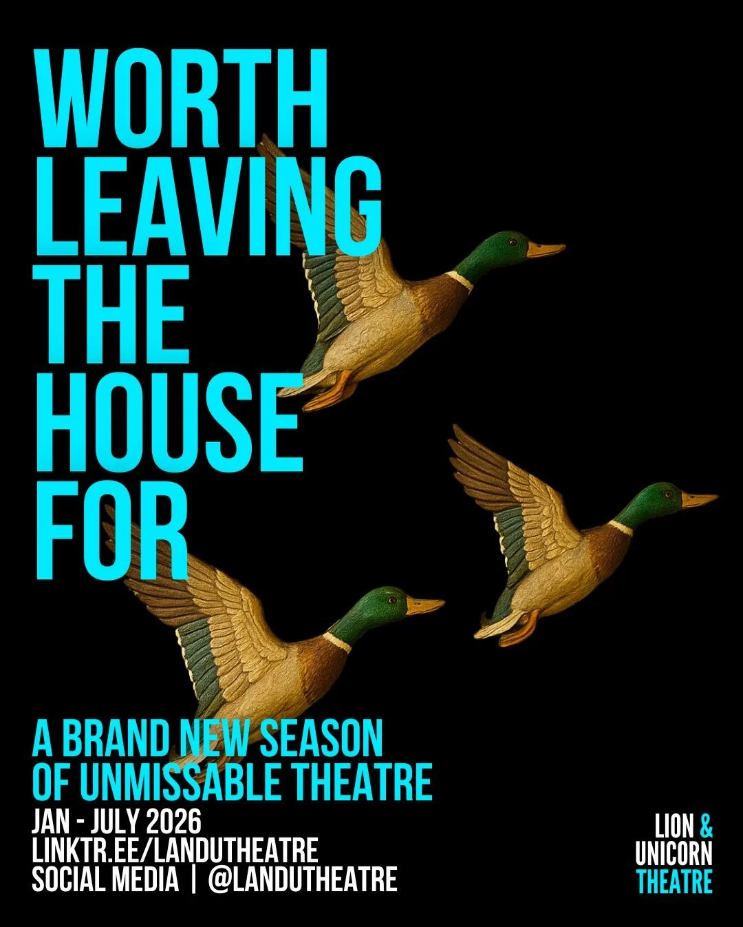 NEW SEASON ANNOUNCEMENT 💥 

Theatre worth leaving the house for! 

Here&rsquo;s your first look at some of the brand new shows coming to @landutheatre in 2026, with more to be announced shortly. 

Our Spring / Summer Season brings you face to face a