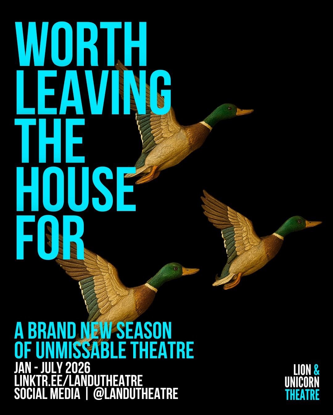 🌱 NEW YEAR, NEW THEATRE 🌱

A brand new season of work worth leaving the house for is on its way.

Over the coming months we will be sharing bold new shows, exciting new voices and stories that take risks, ask questions and stay with you long after 