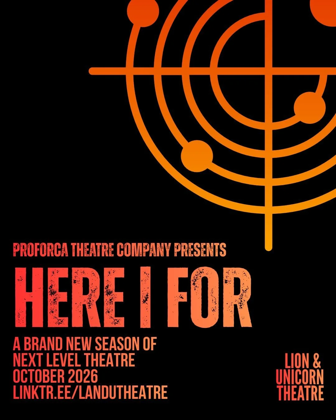 HERE | FOR 2026

Introducing a brand new season of breakout next-level work, supported by @proforcatheatre at the Lion &amp; Unicorn Theatre.

Selected from more than 50 applications, Here | For brings together four critically acclaimed companies rea