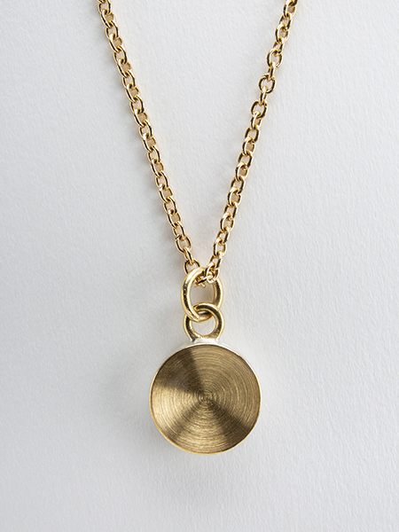 Concave 22 ct Gold & Sterling Silver Necklace