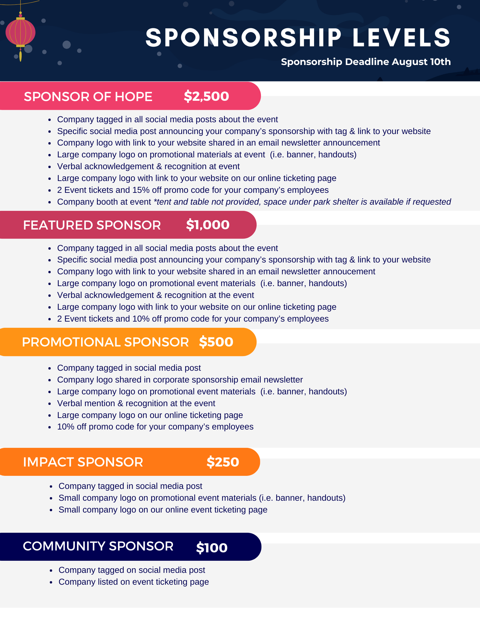 Spons Packet Corporate Sponsors — The Mosaic Initiative