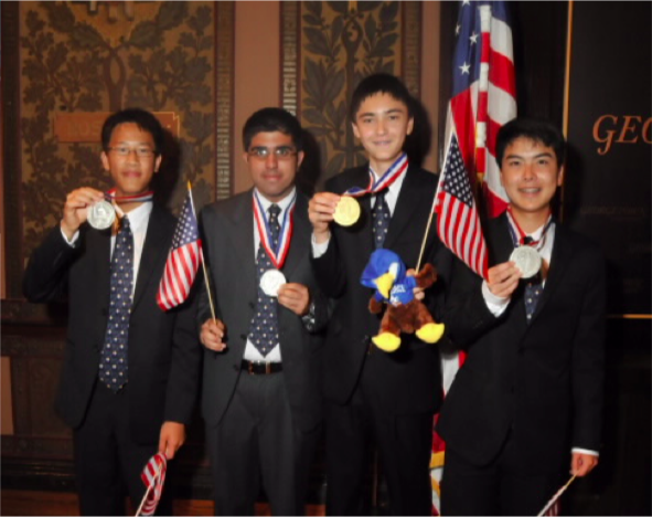 2012 - Left to right: James Deng, Sid Chand, Chris Hillenbrand, Jason Ge