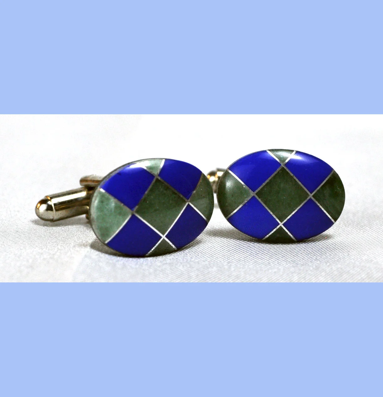 Cobalt Harlequin Cufflinks