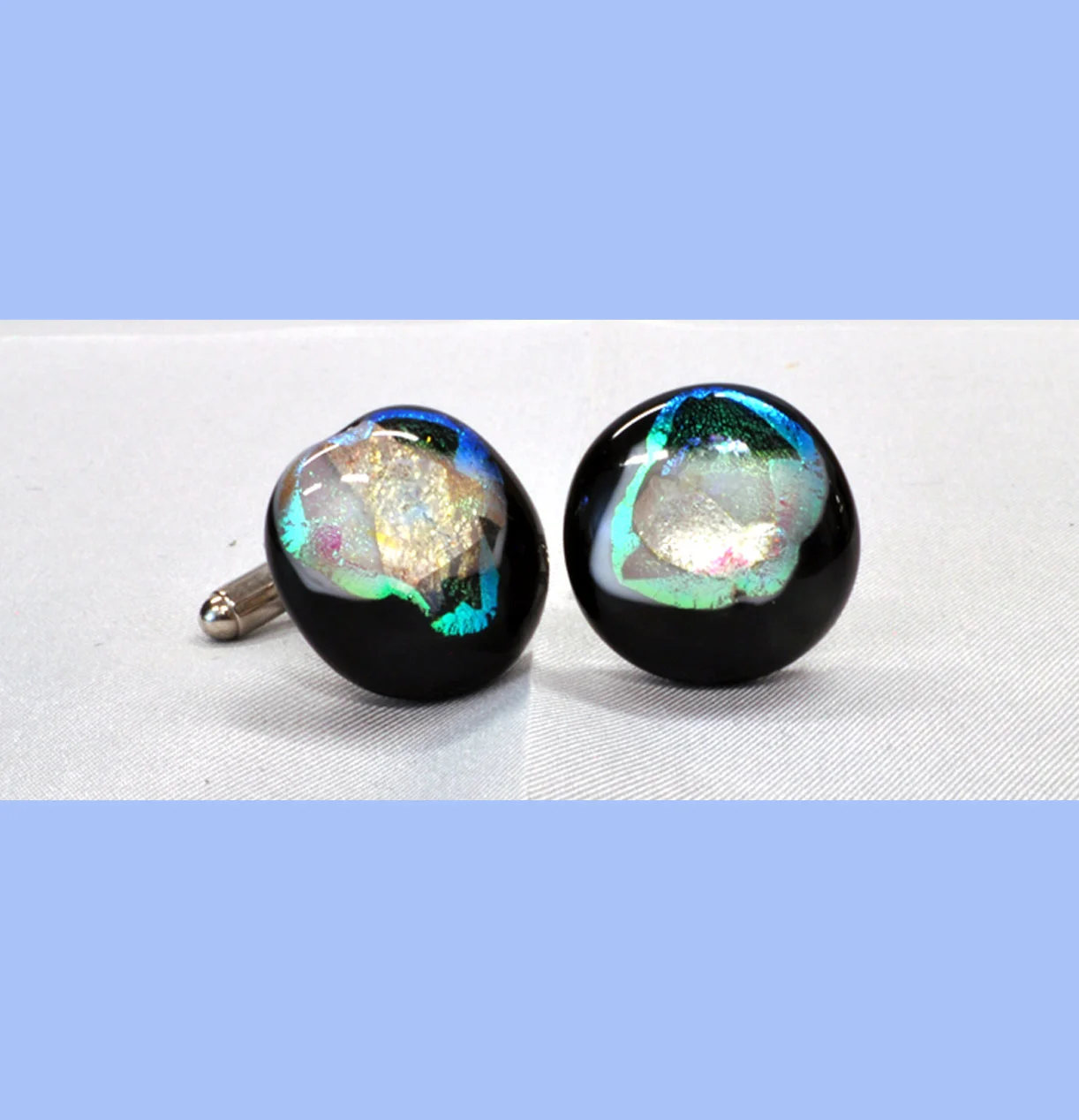 Isle Of Capri Artisan Glass Cufflinks