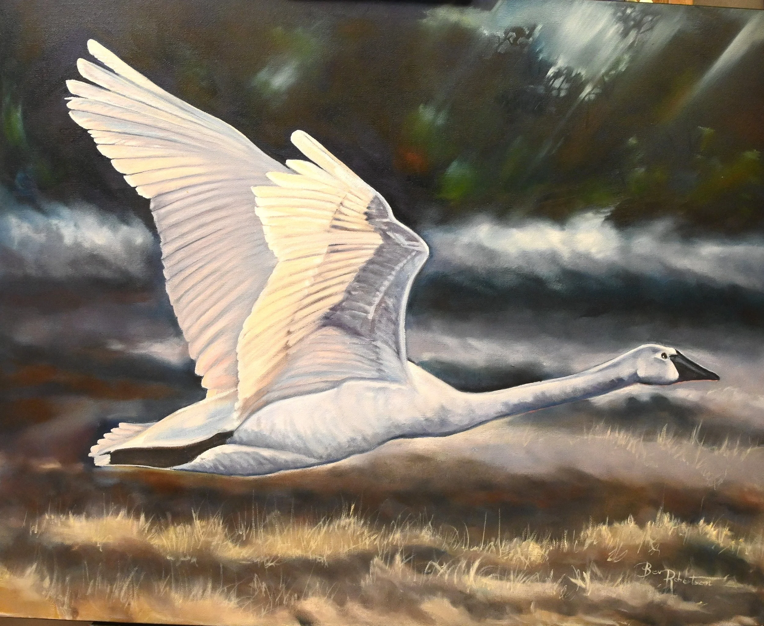 On a Wing and a Prayer 24x30 oil on canvas 1 1/2" gallery wrap