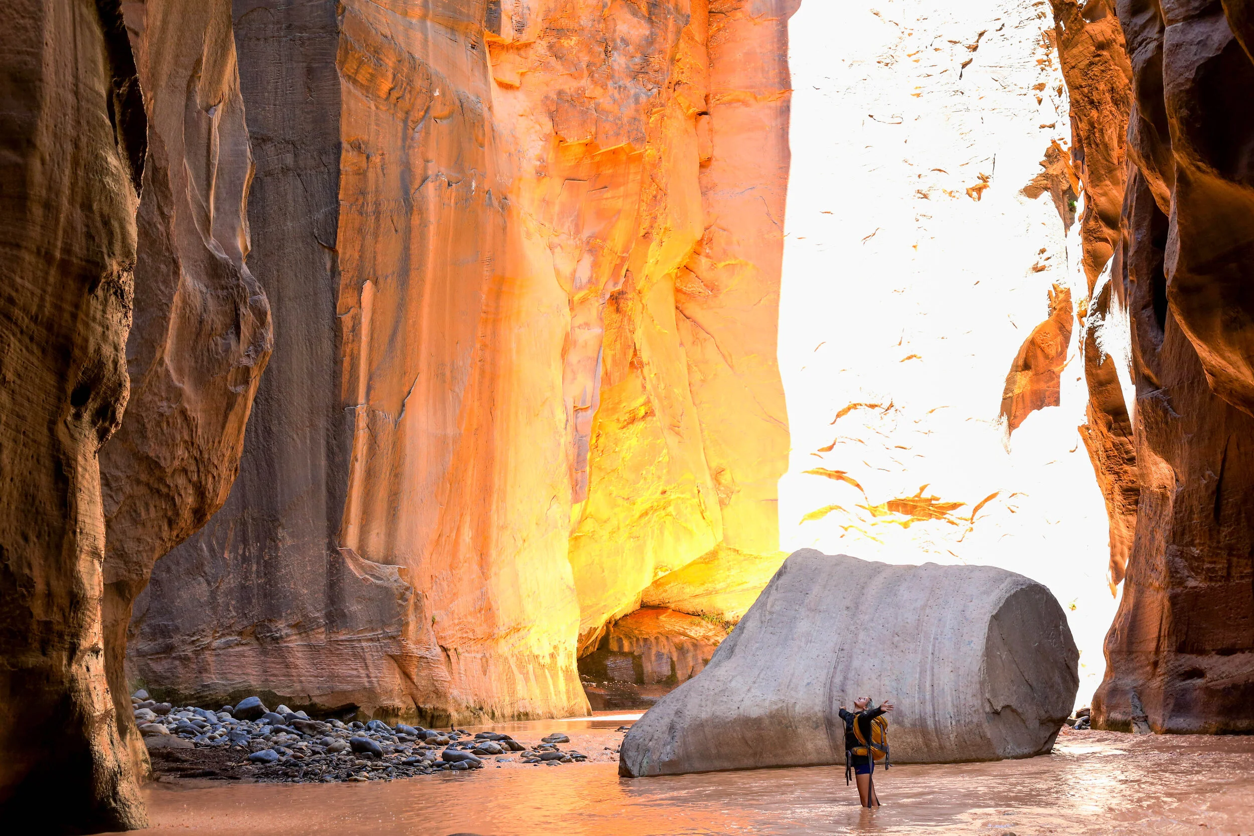 Floating Rock, The Narrows at Zion National Park, UT