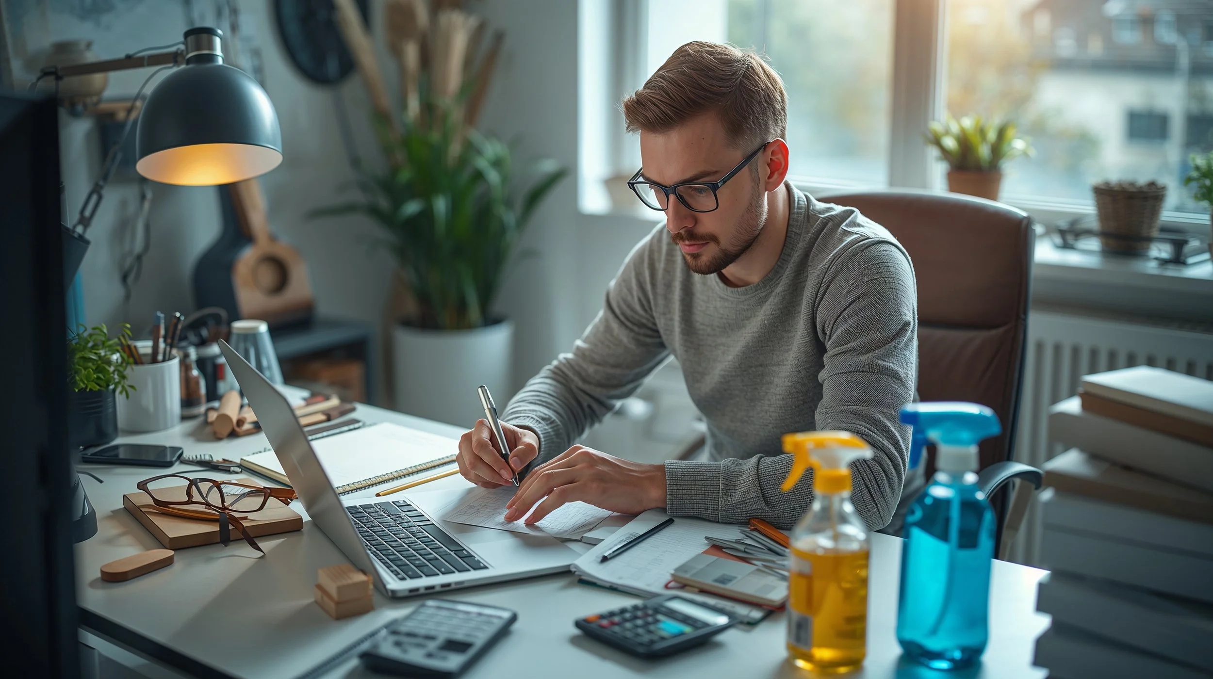 Small business owner planning how to start a cleaning company