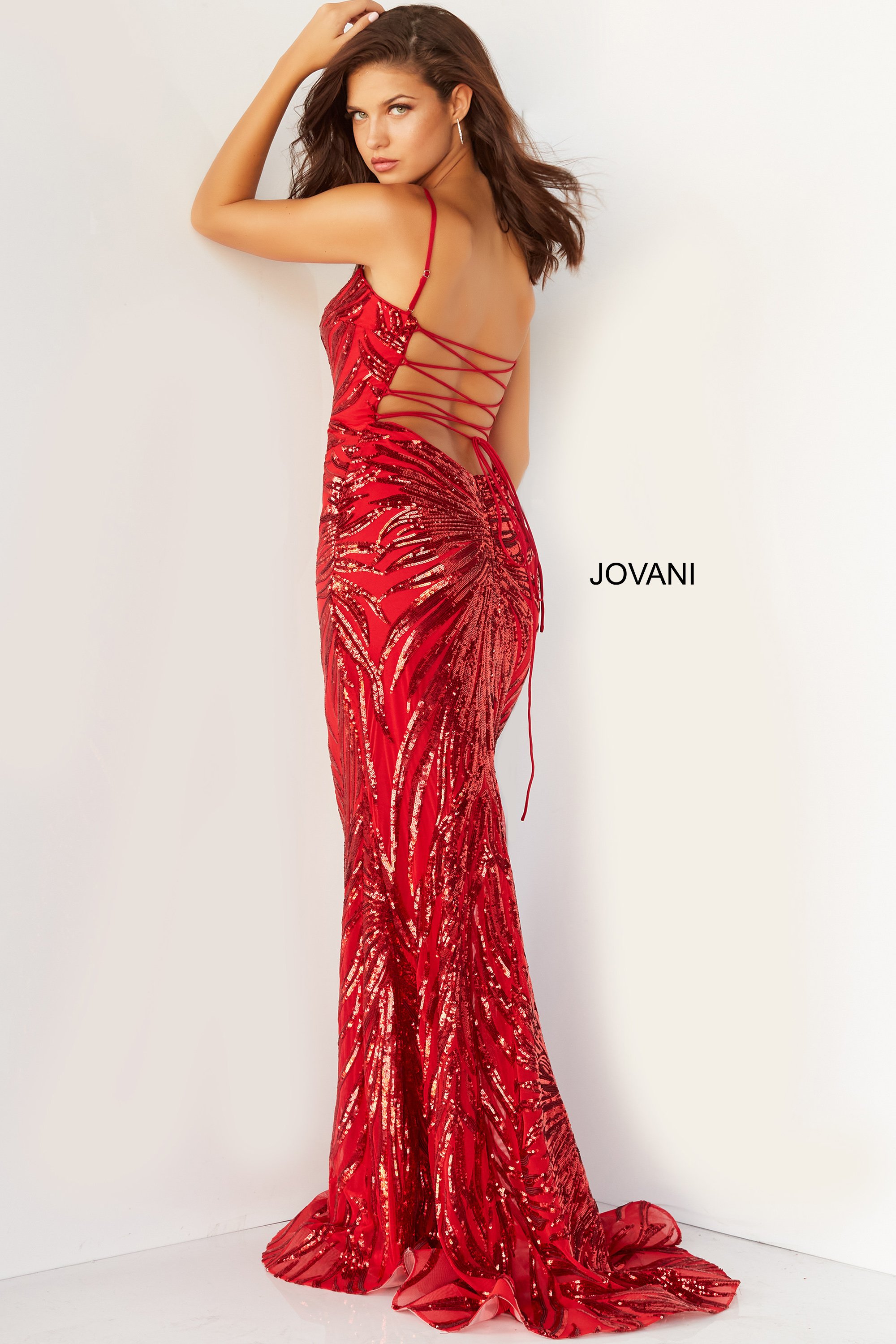 Embellished Tie Back Prom Dress  OFseventy