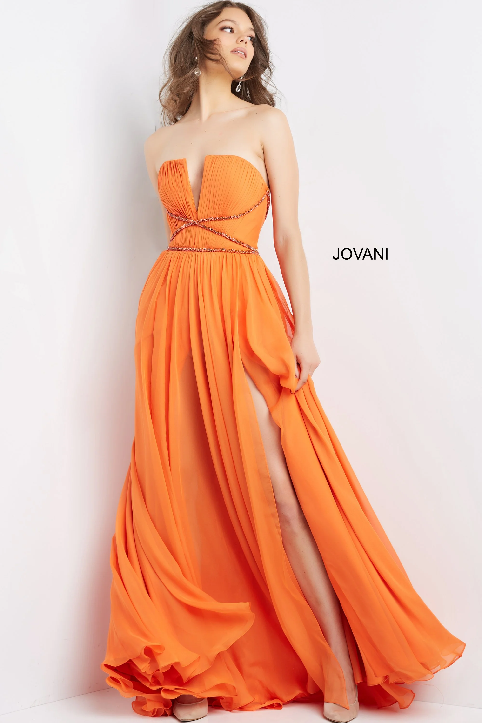 Gorgeous Chiffon Strapless Prom Dress  OFseventy