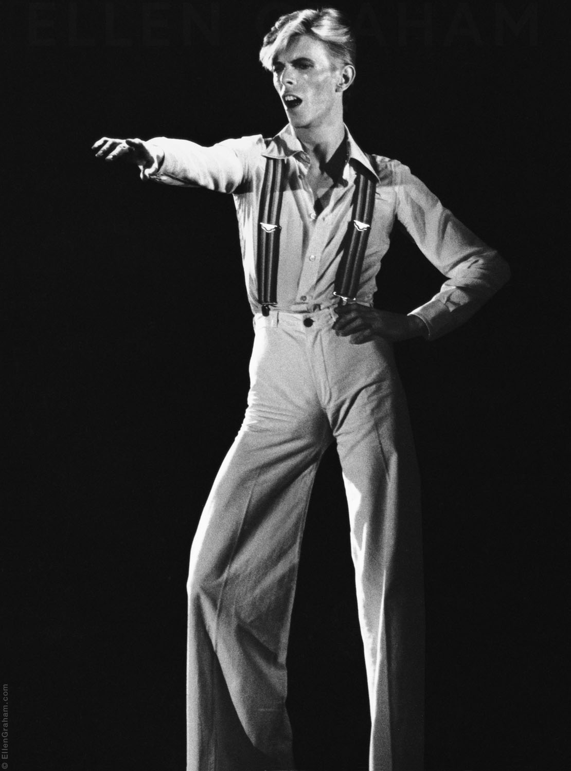 David Bowie, Rehearsal, Los Angeles, CA, 1975