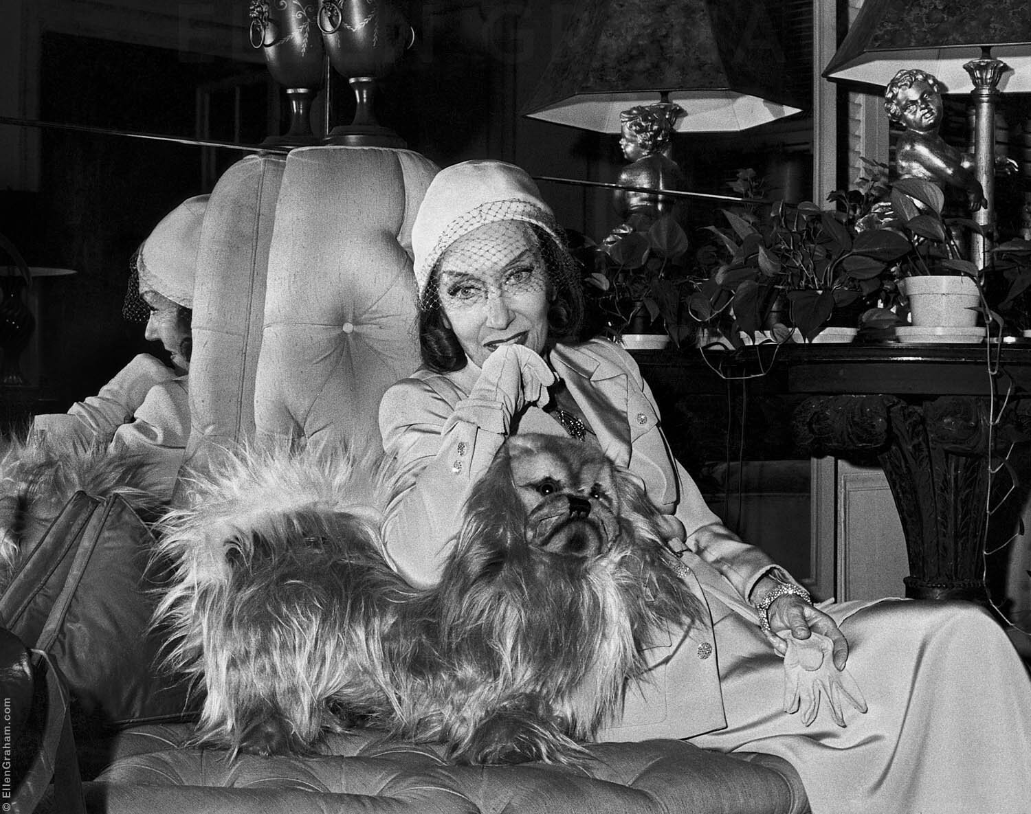 Gloria Swanson at home, New York, NY, 1975