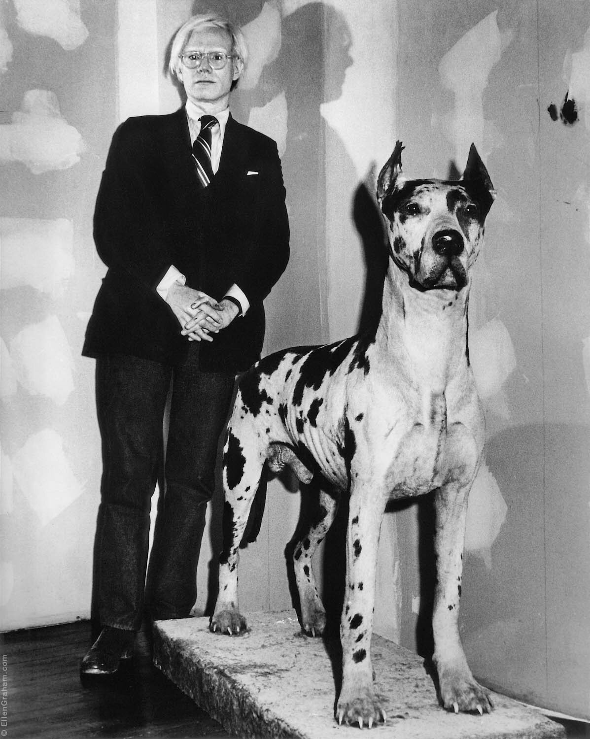 Andy Warhol With Stuffed Dog, The Factory, New York, NY, 1974