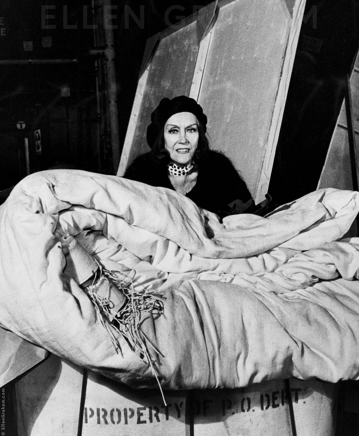 Gloria Swanson, Paramount Studio Set, Astoria Long Island, NY, 1975