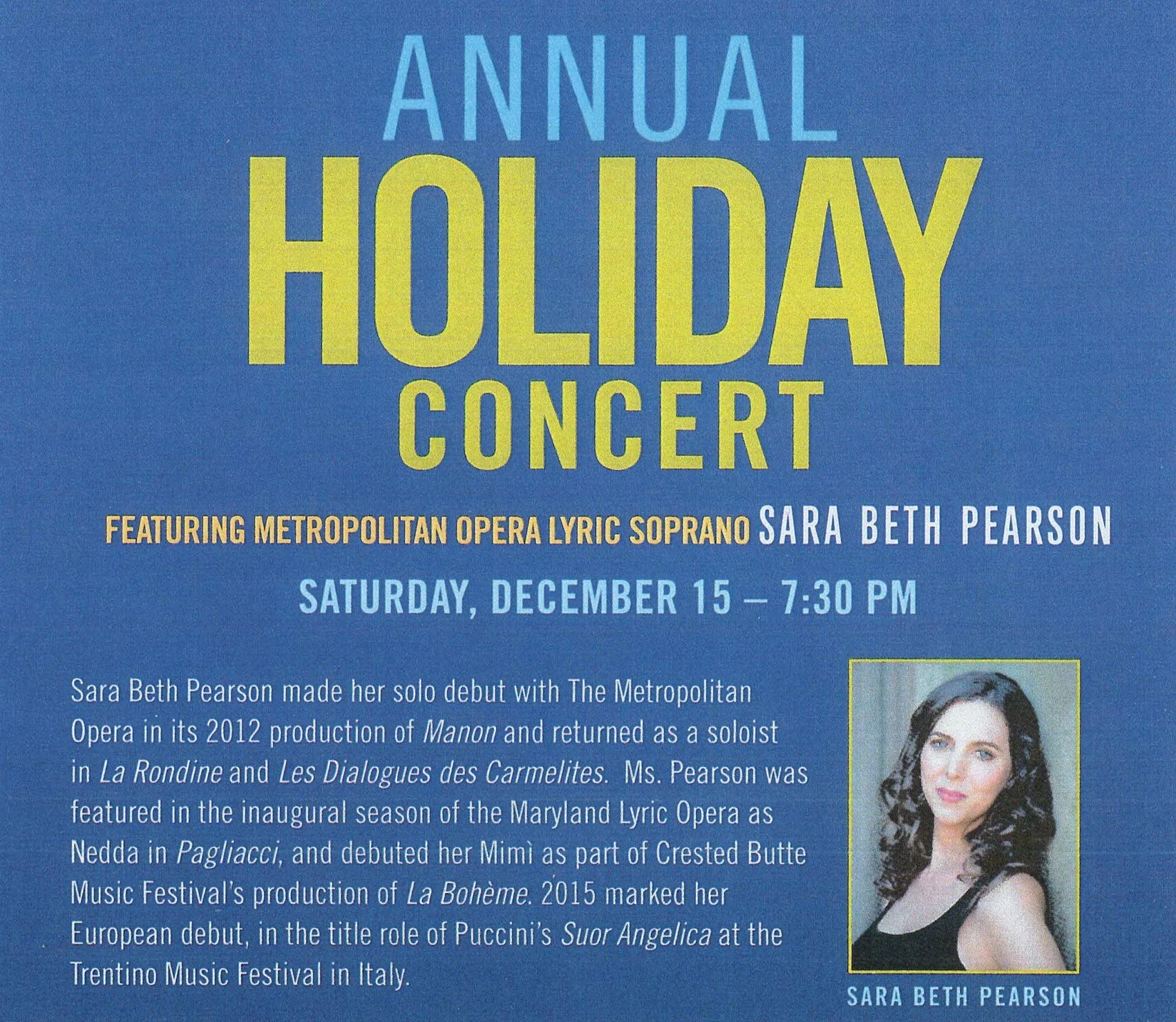 Bergen Sinfonia Orchestra Annual Holiday Concert