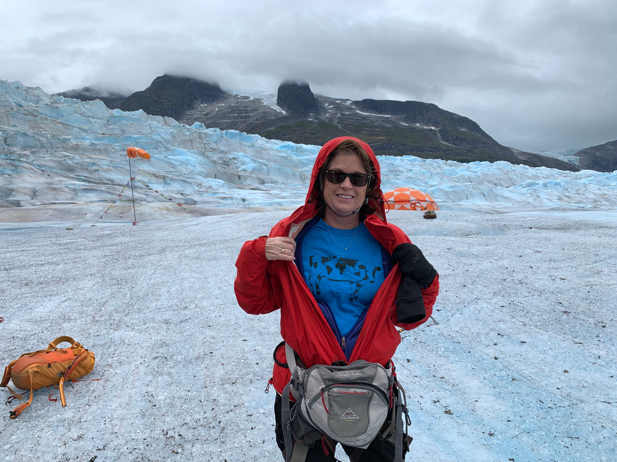 Donna at Mendenhall Glacier, Alaska