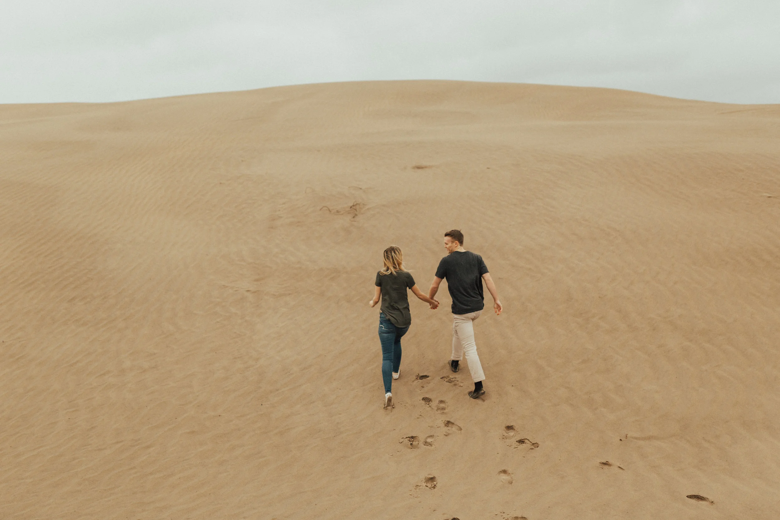 sand dune engagement photos