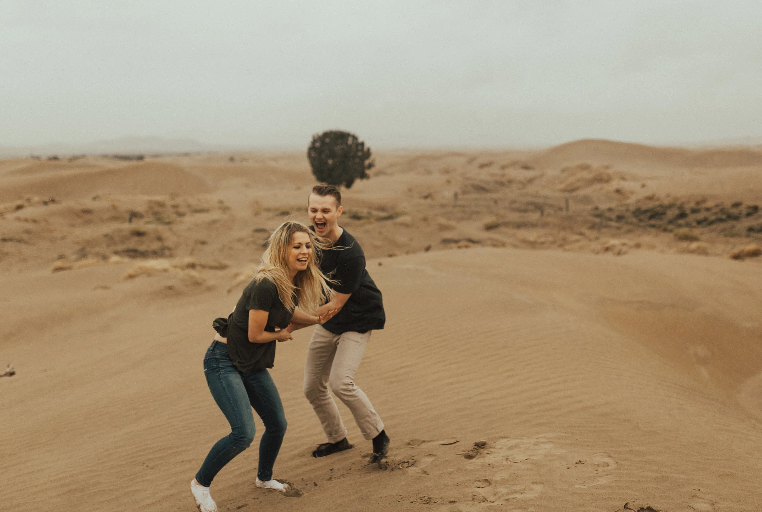 sand dune engagement session