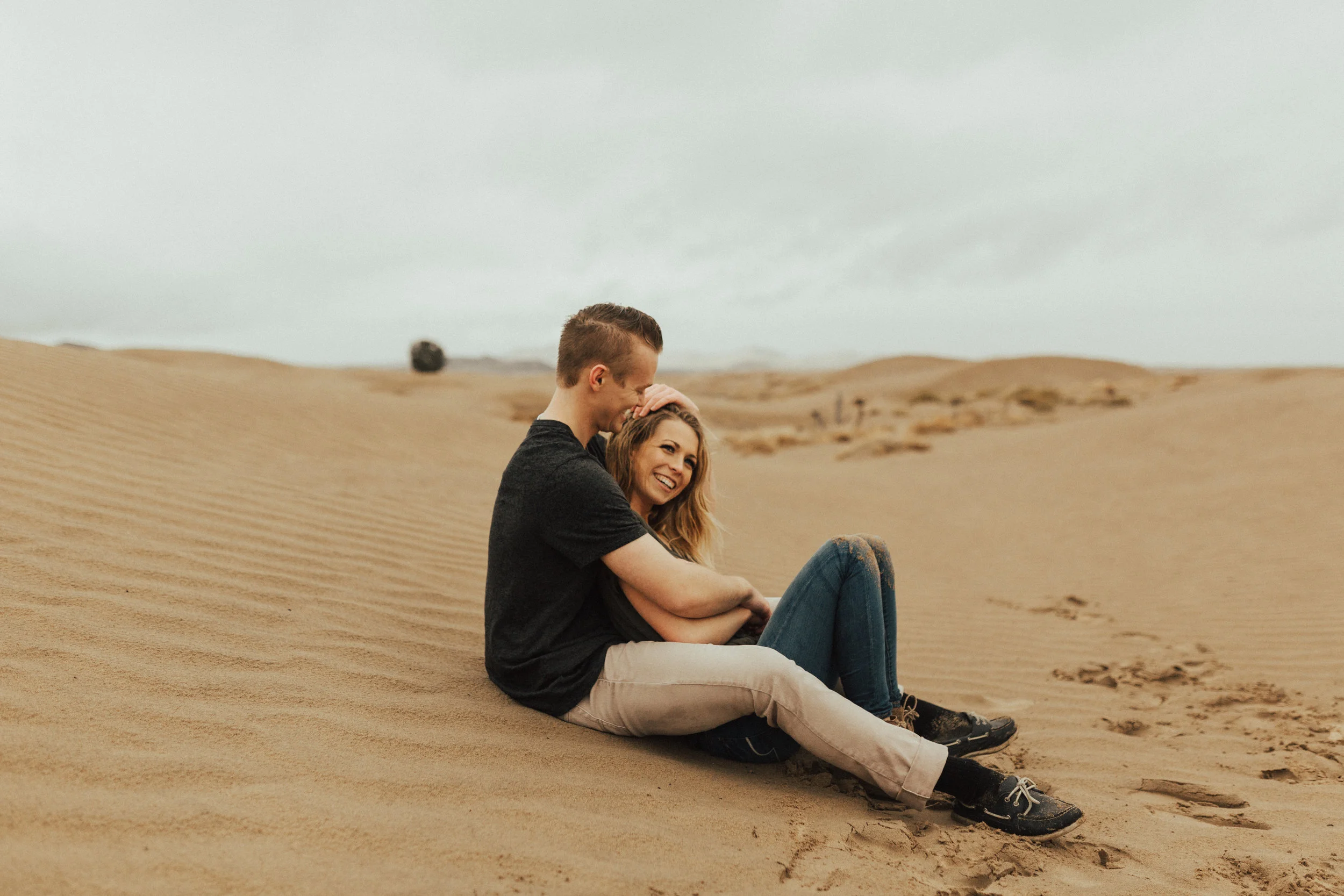 sand dune engagement session