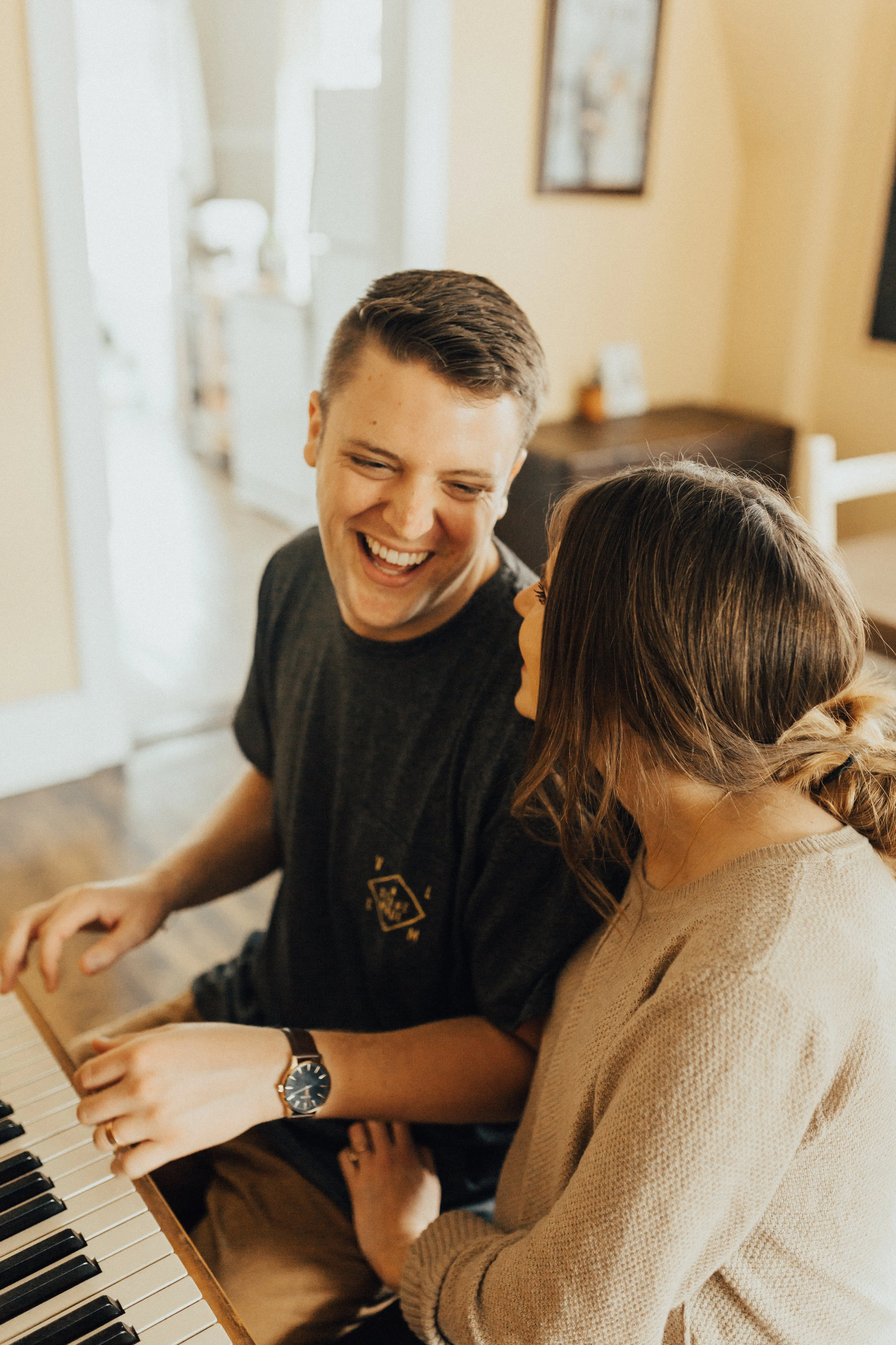 at home couples session