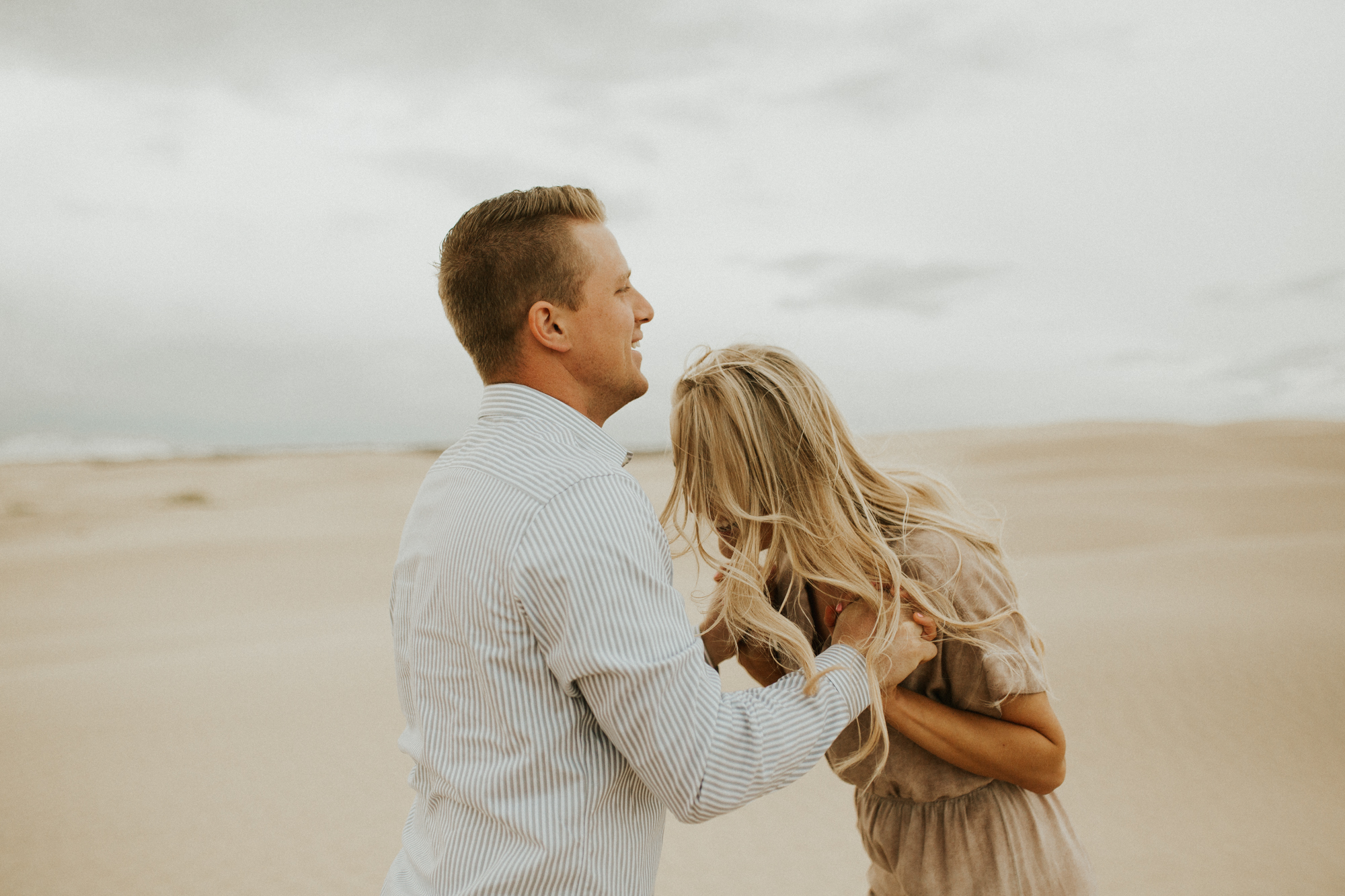 sand dune engagement session