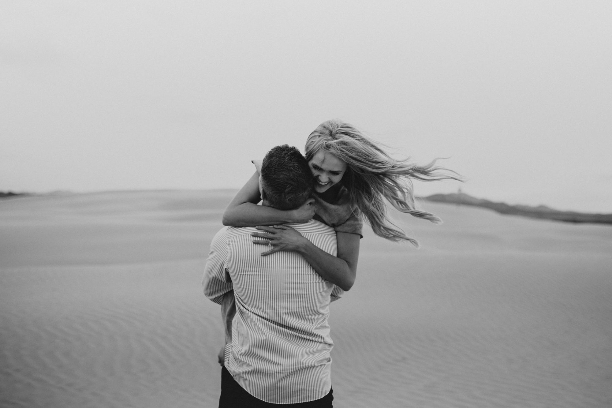 sand dune engagement session