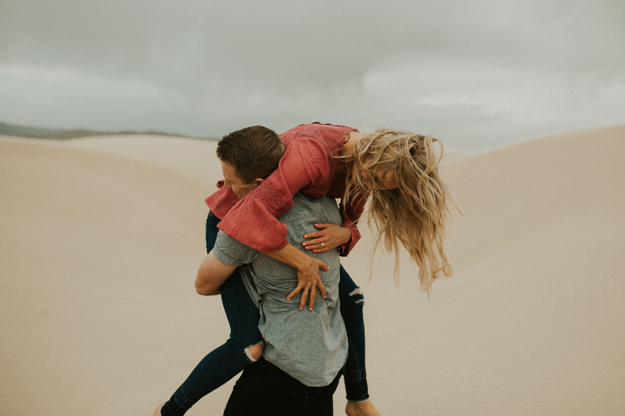sand dune engagement session