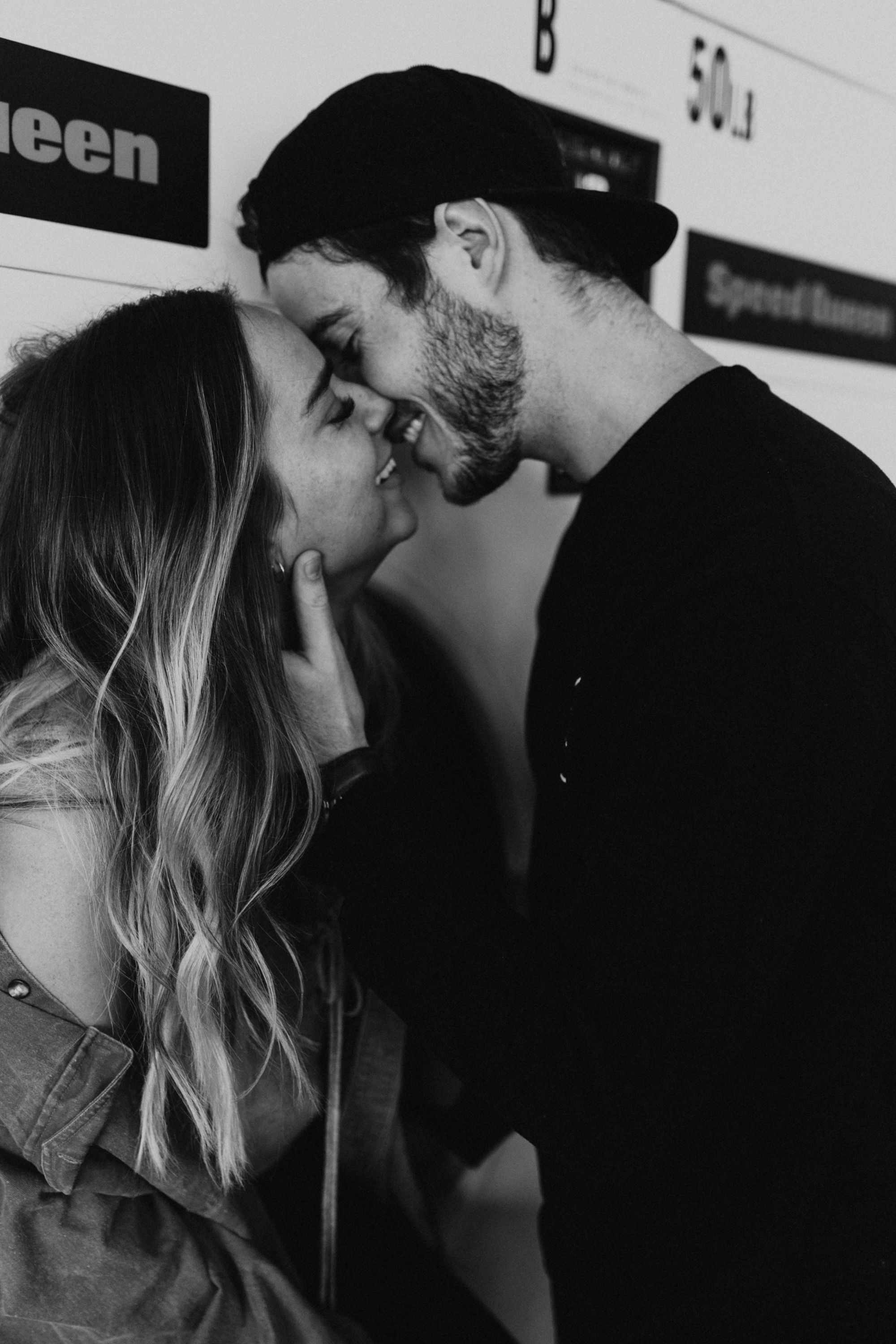 laundry mat engagement session