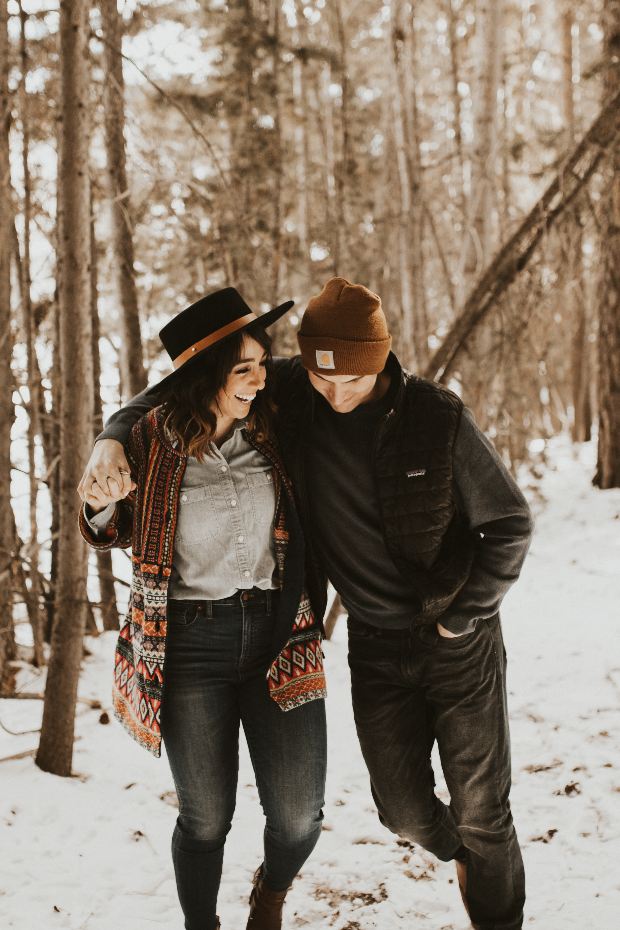 mountain winter engagement session