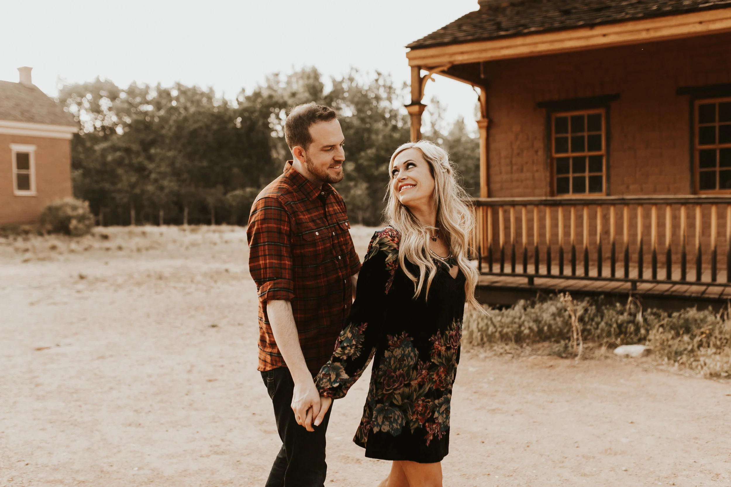 ghost town engagement session