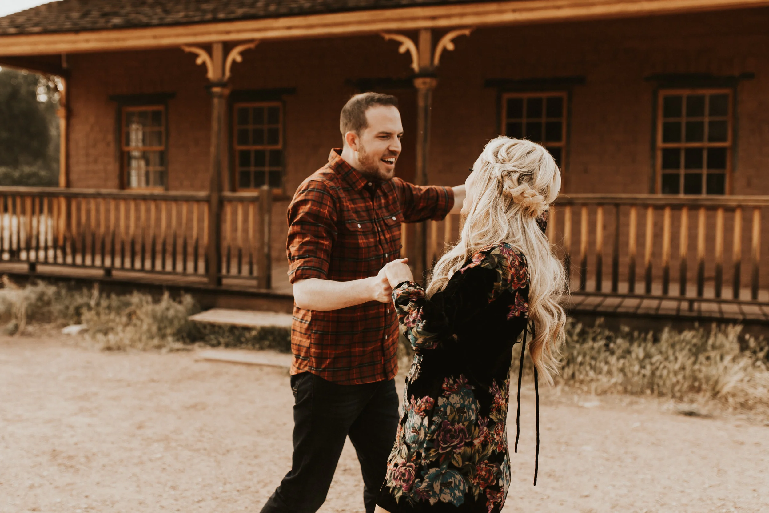 ghost town engagement session