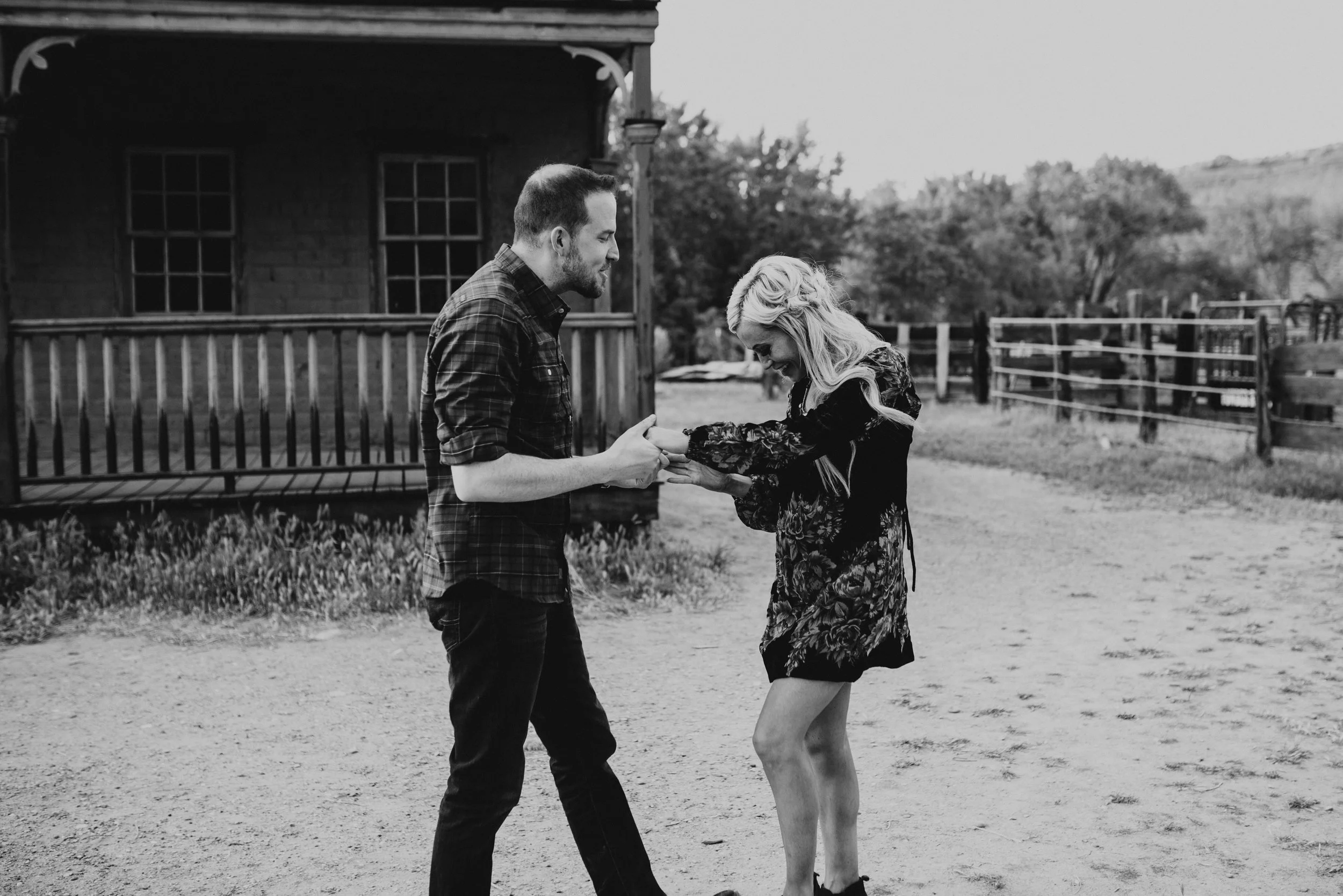 ghost town engagement session