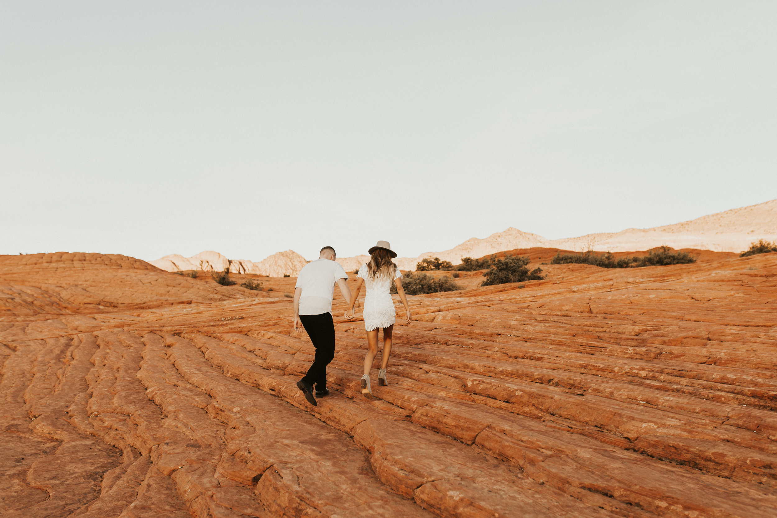 snow canyon state park engagement session