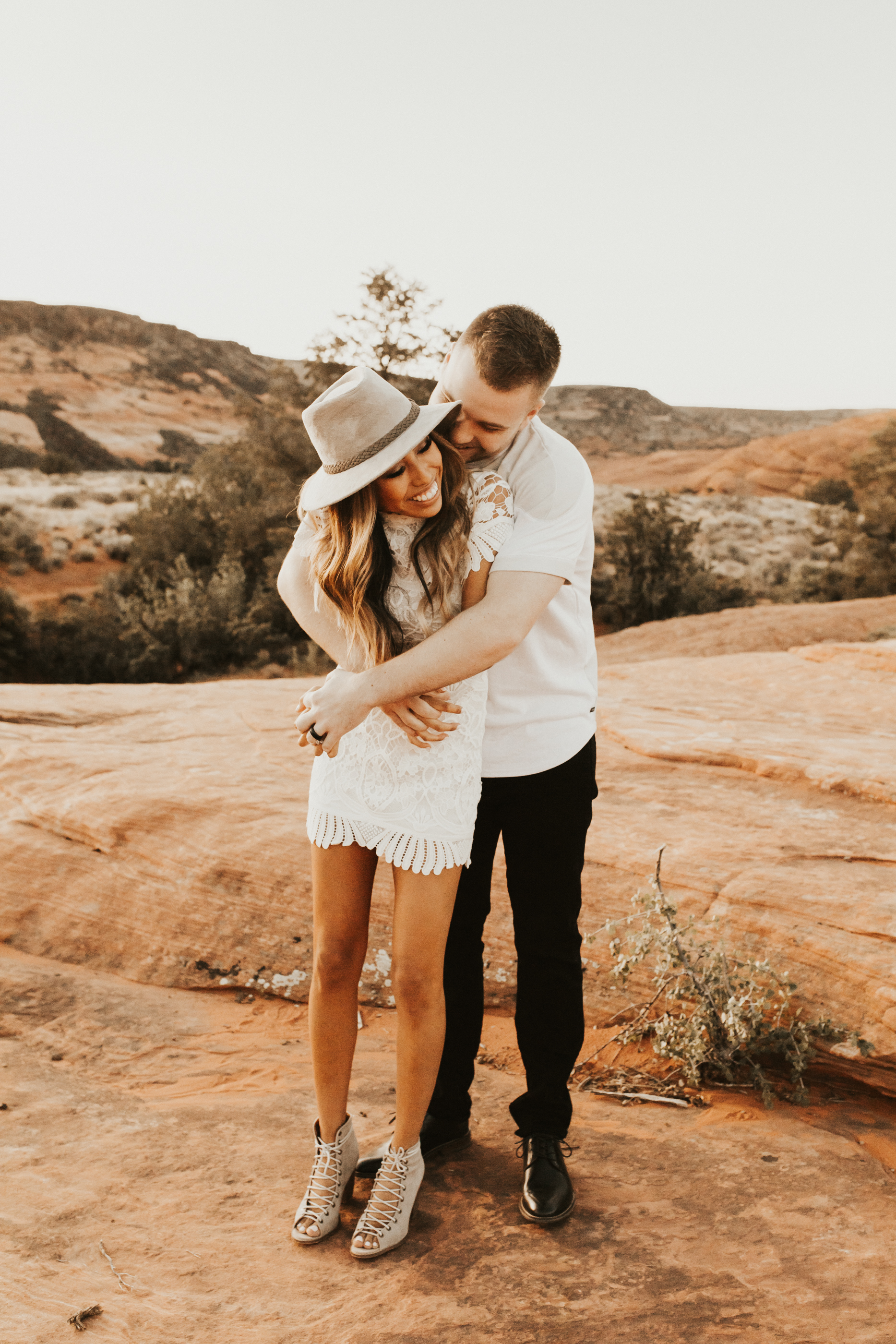 snow canyon state park engagement session