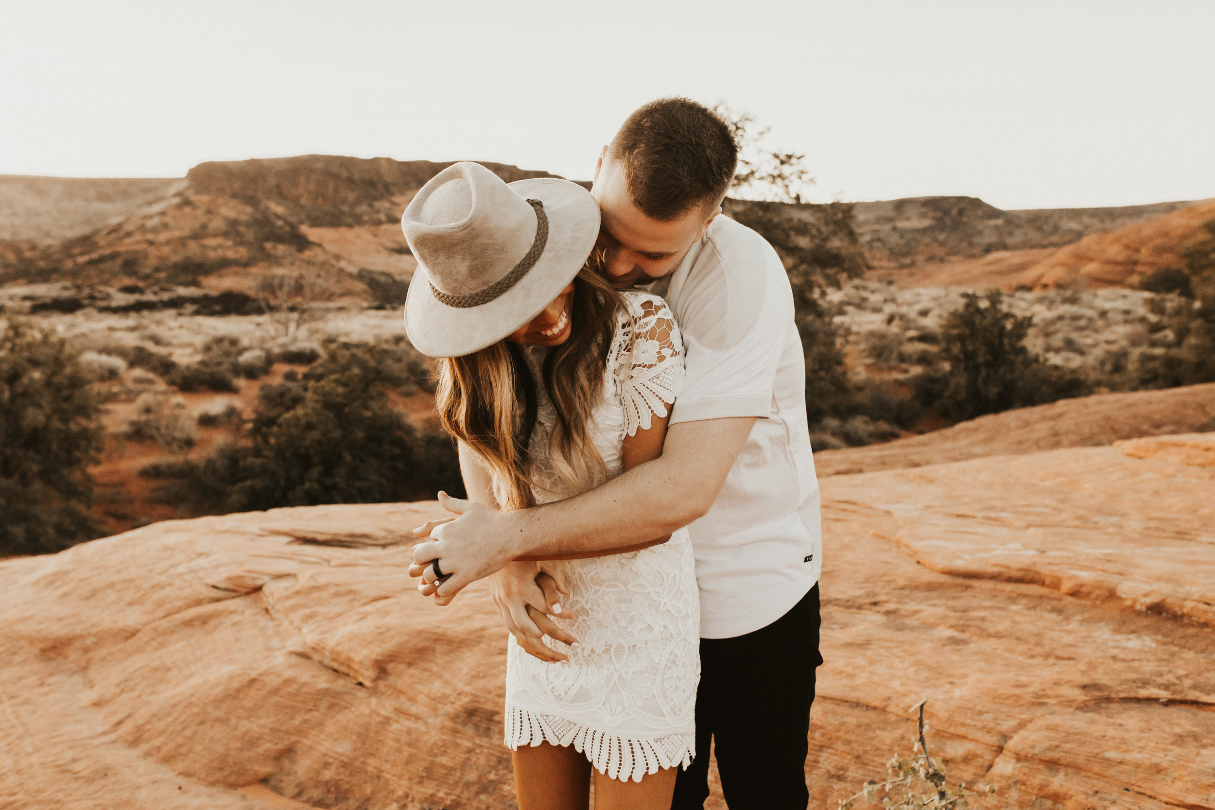snow canyon state park engagement session