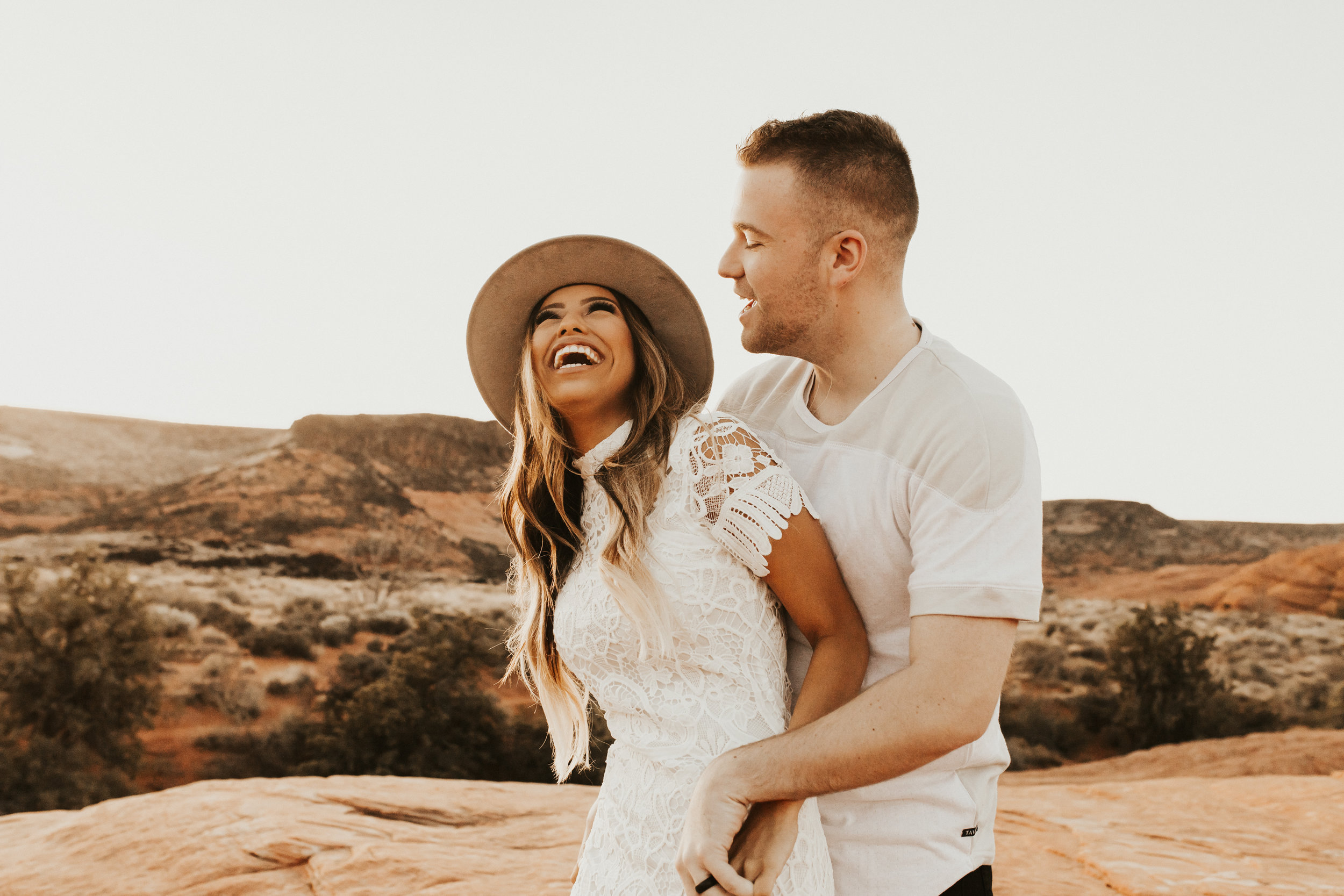 snow canyon state park engagement session