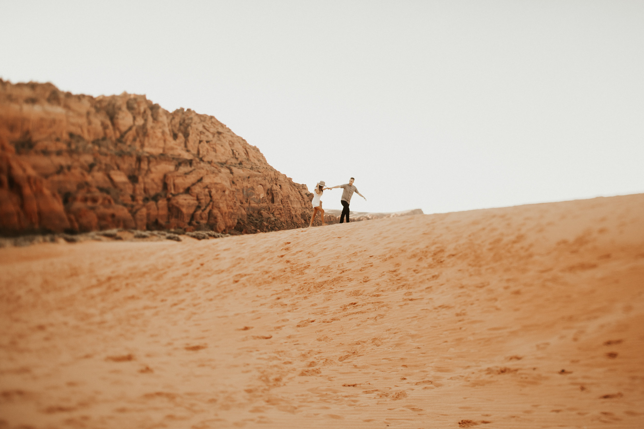 snow canyon state park engagement session
