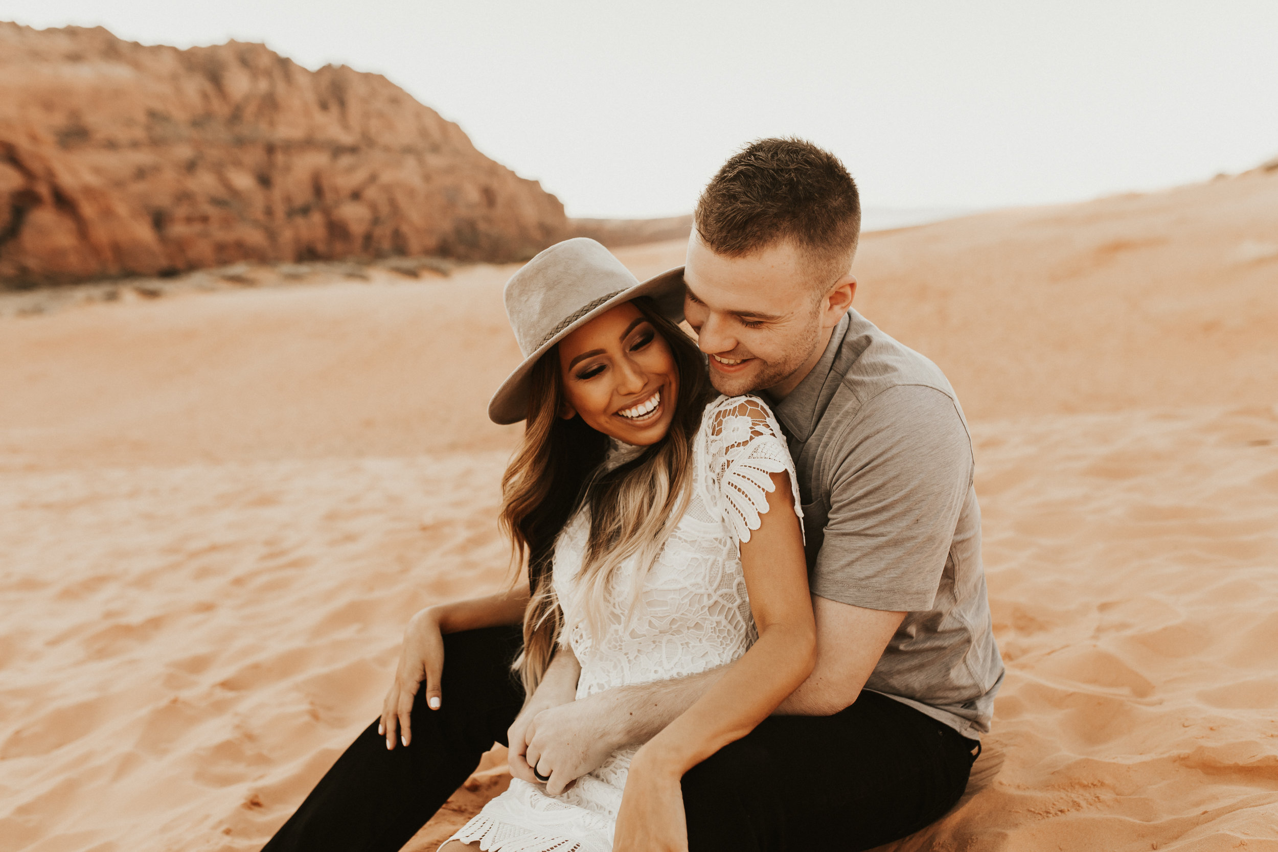 snow canyon state park engagement session