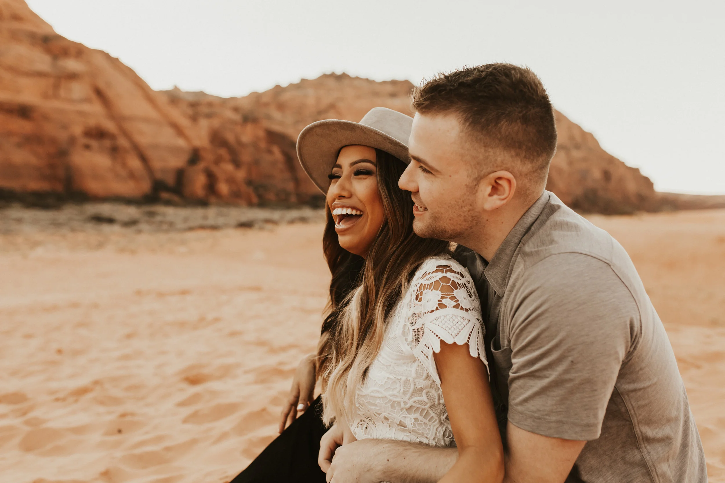 snow canyon state engagement session
