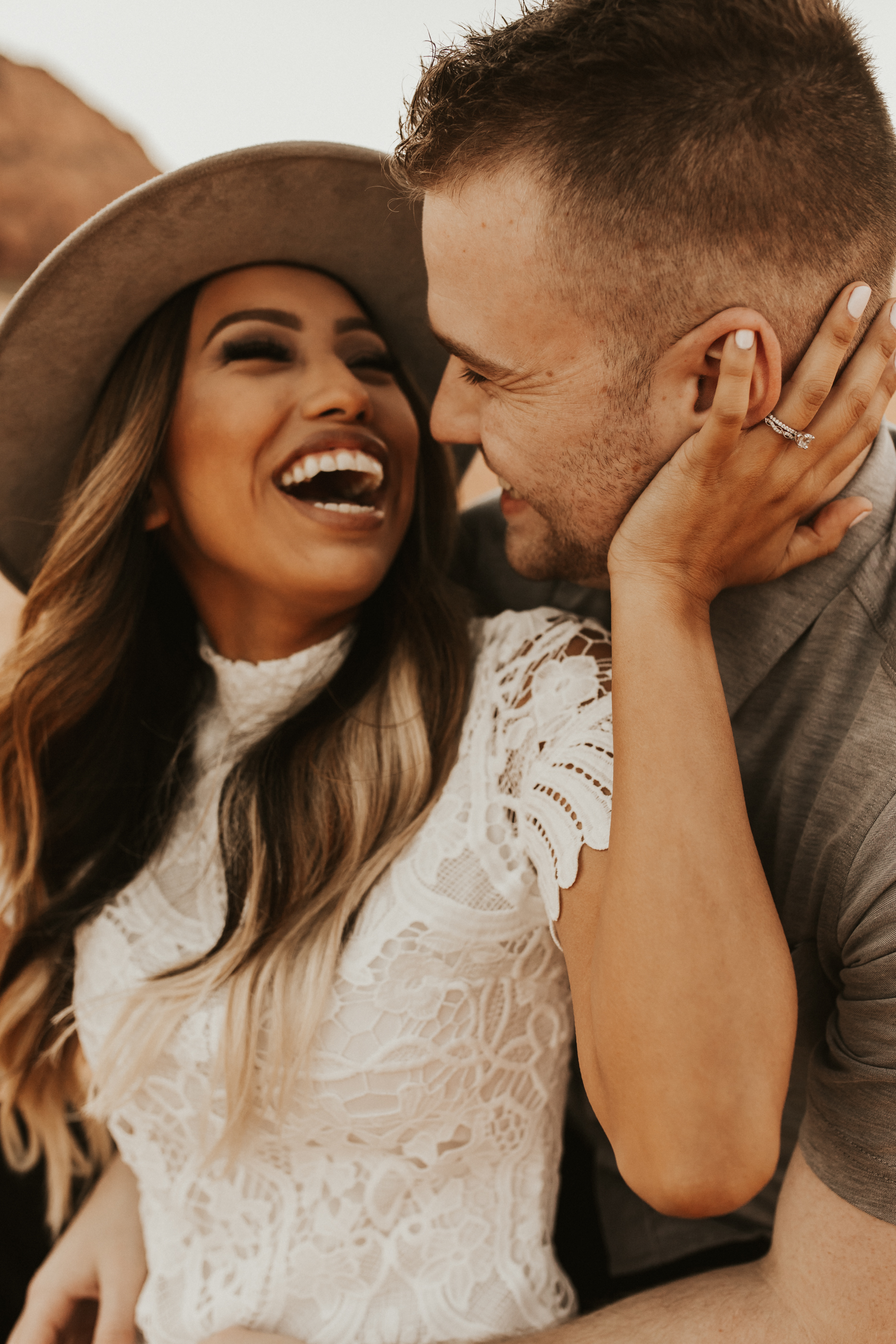 snow canyon state park engagement session