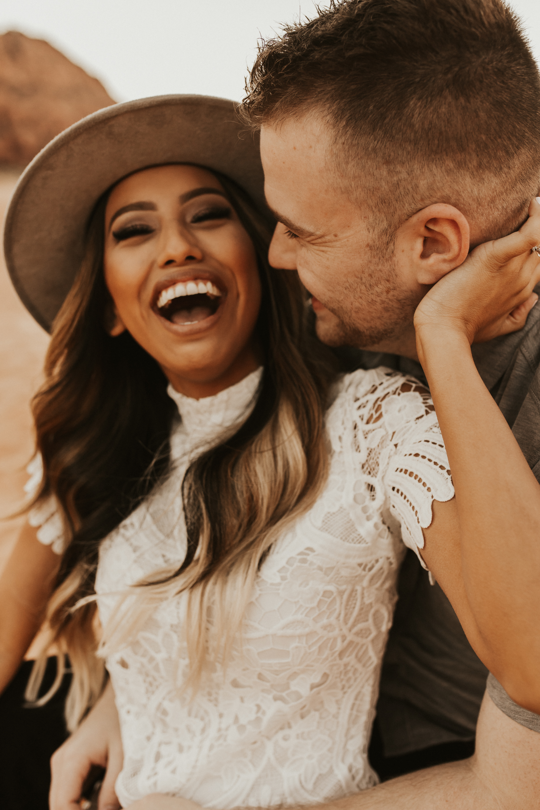 snow canyon state park engagement session