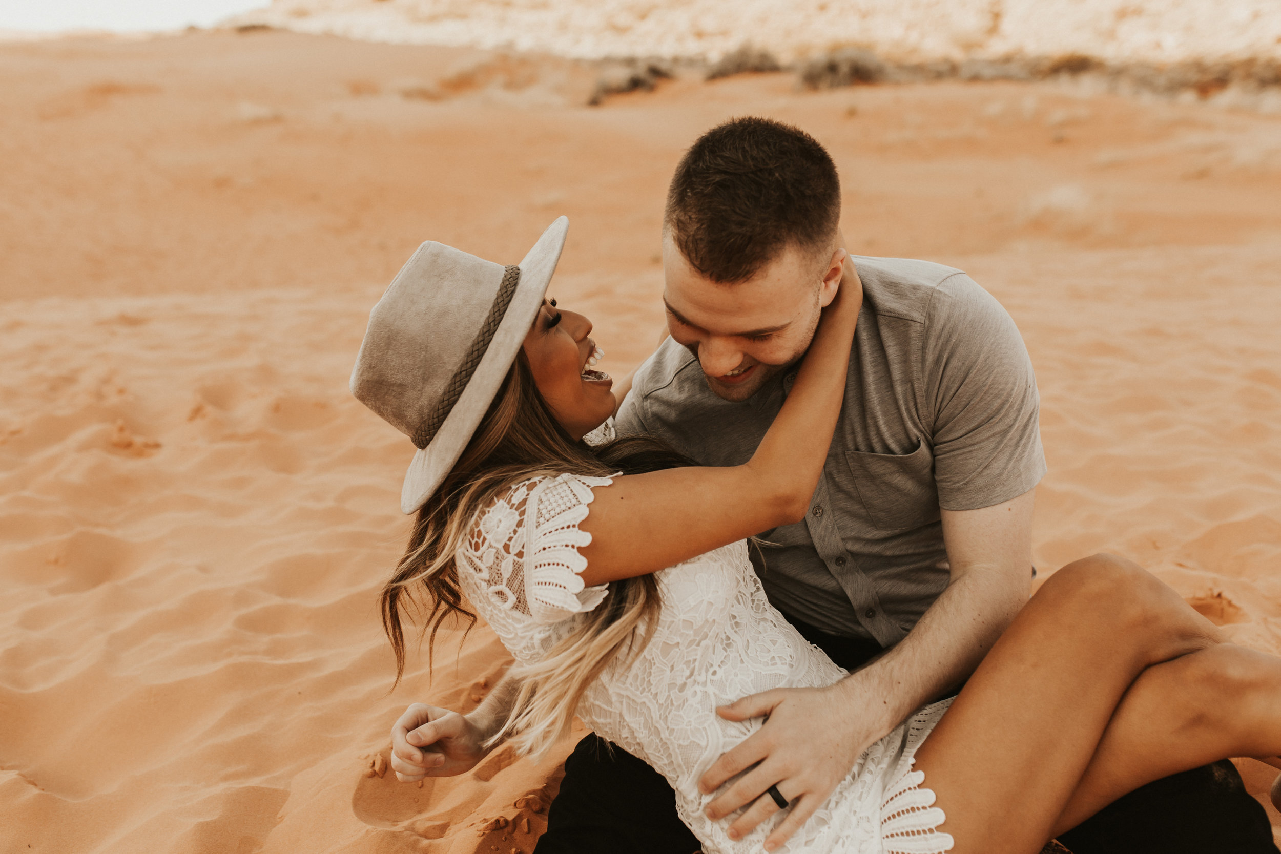 snow canyon state park engagement session