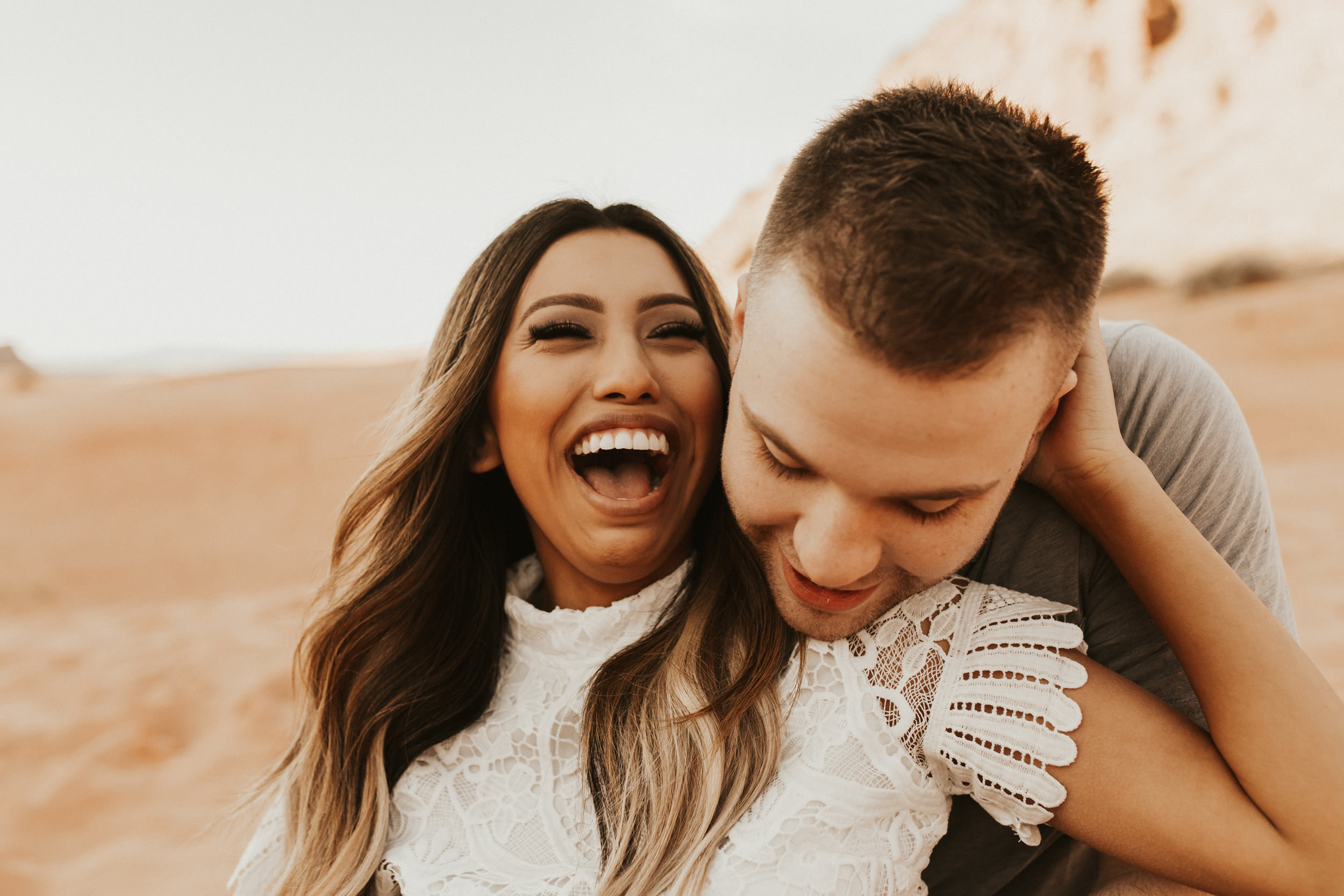 snow canyon state park engagement session