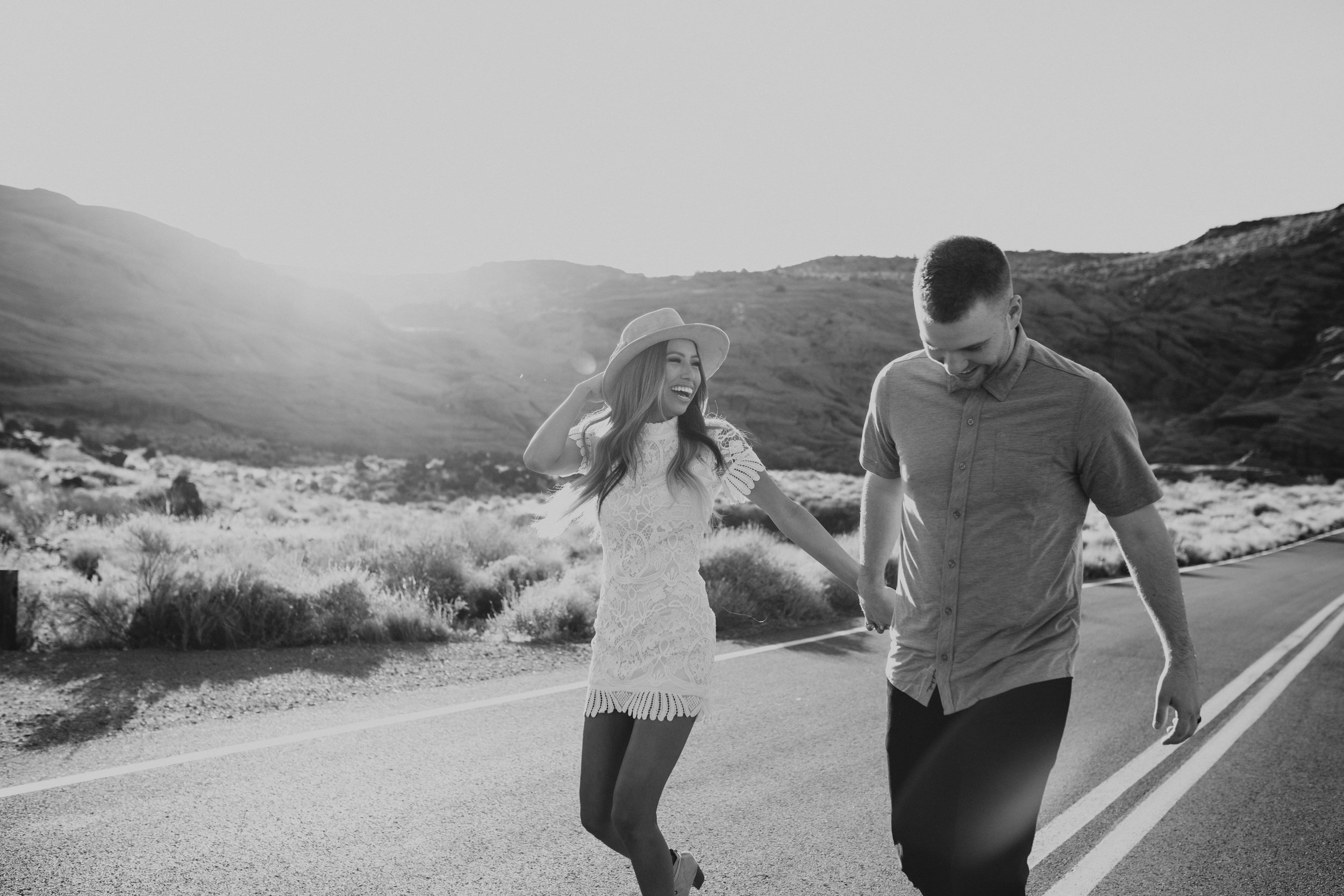 snow canyon state park engagement session