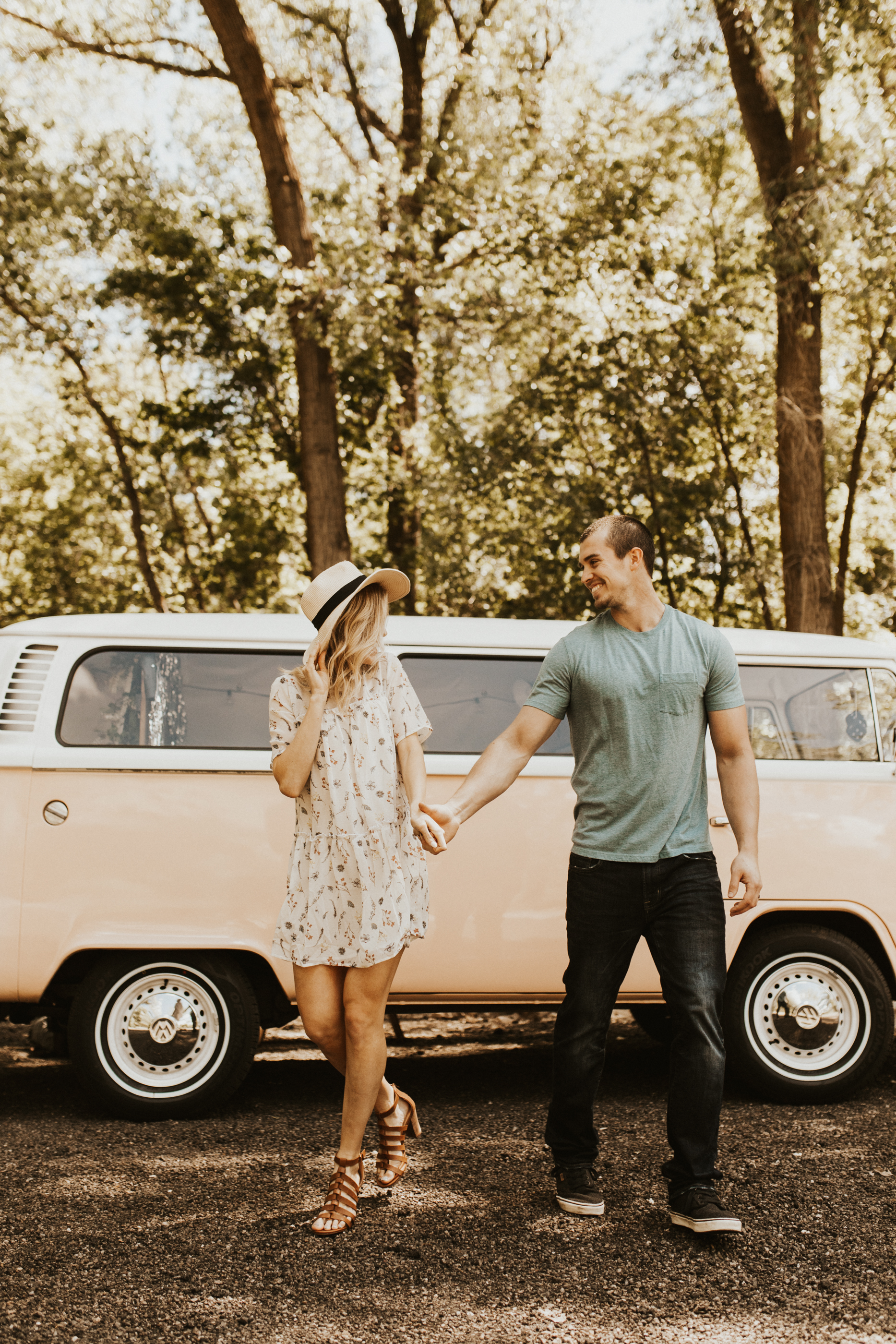 VW bus engagement session