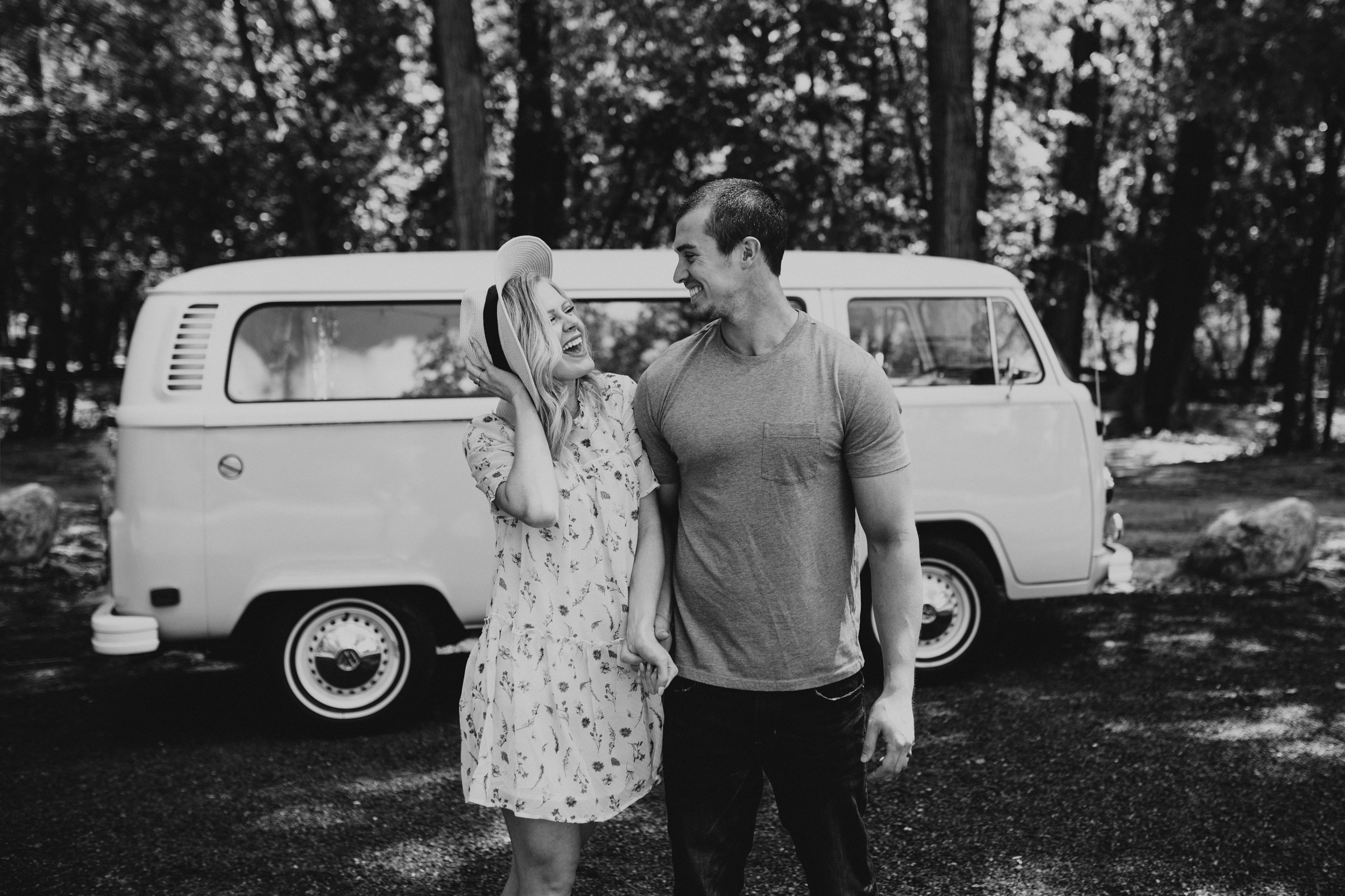 VW bus engagement session