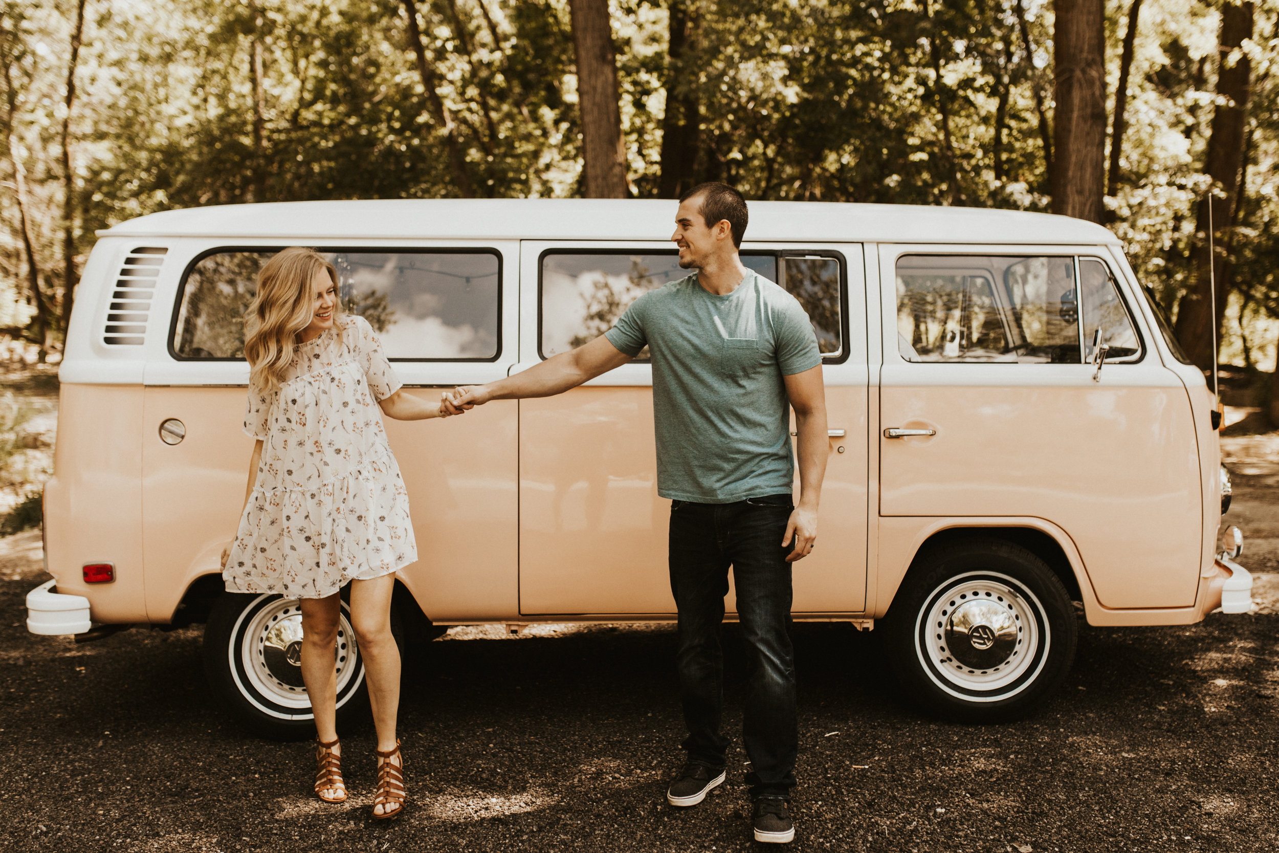 VW bus engagement session