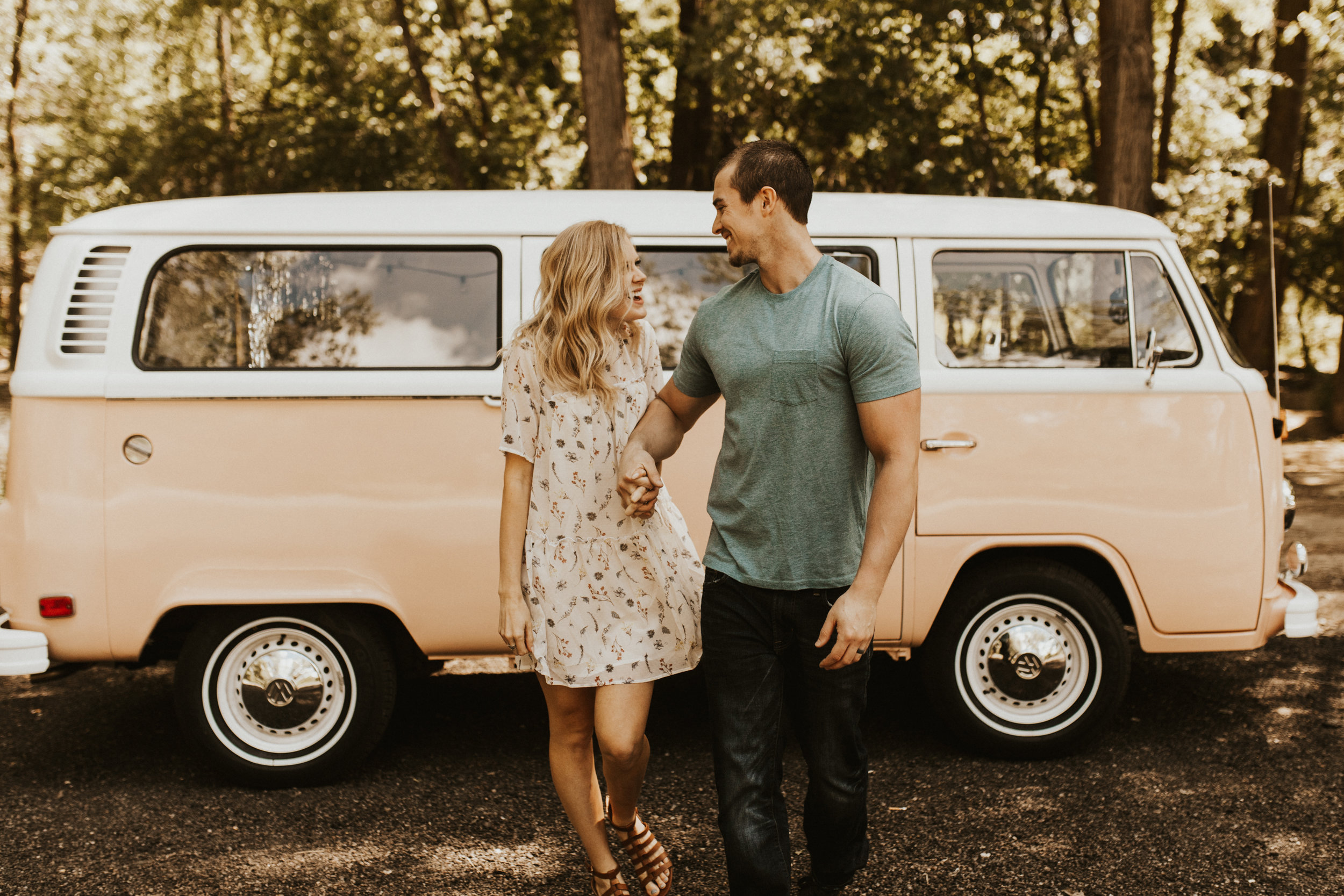 VW bus engagement session