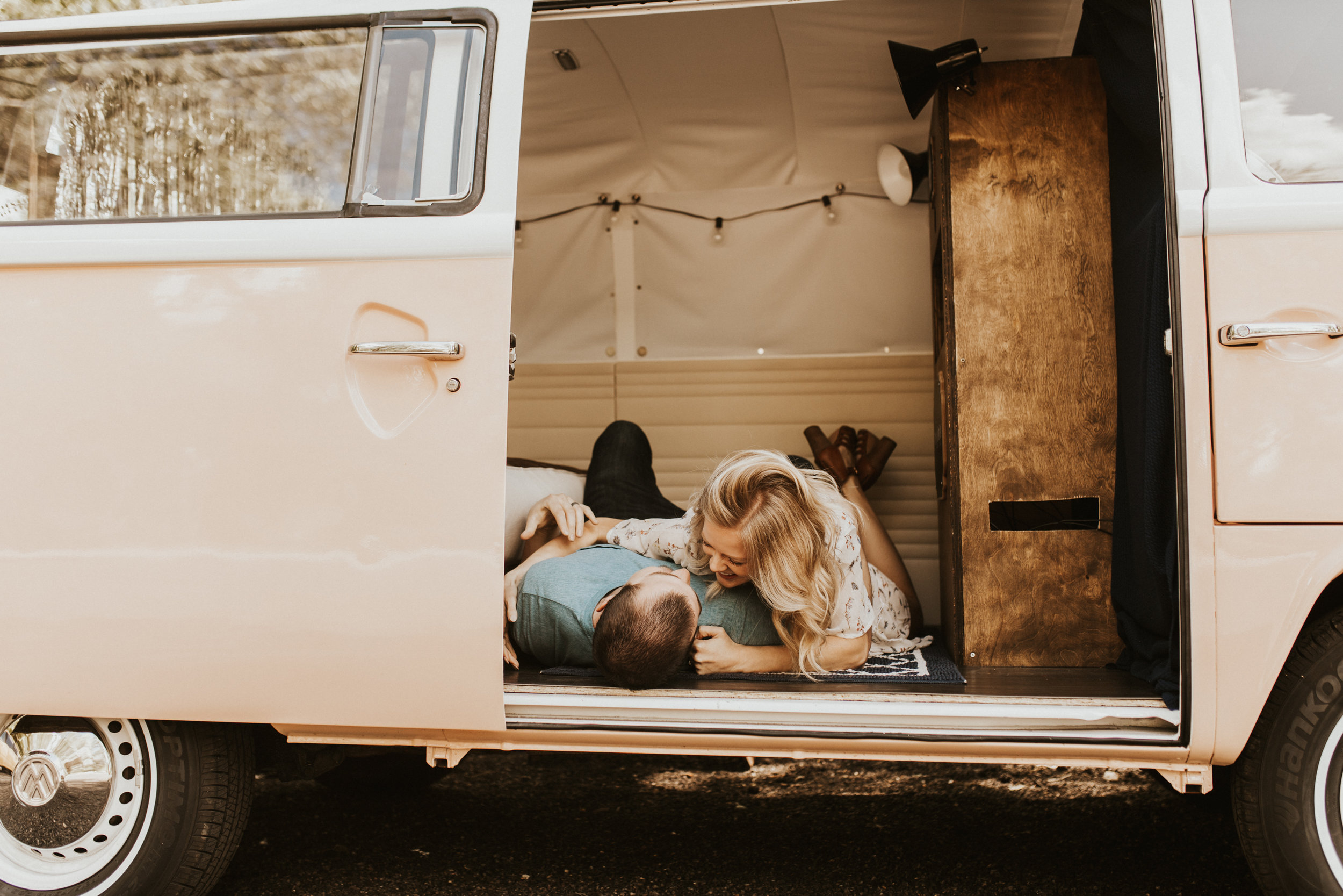 VW bus engagement session